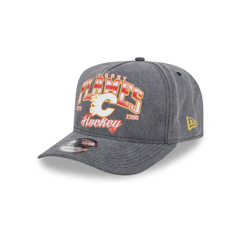 Calgary Flames Washed 9FIFTY A-Frame Snapback Hat sold by New Era
