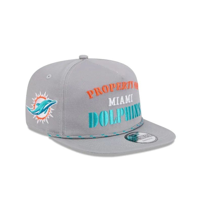 Miami Dolphins Vintage Gray Rope Golfer Hat sold by New Era