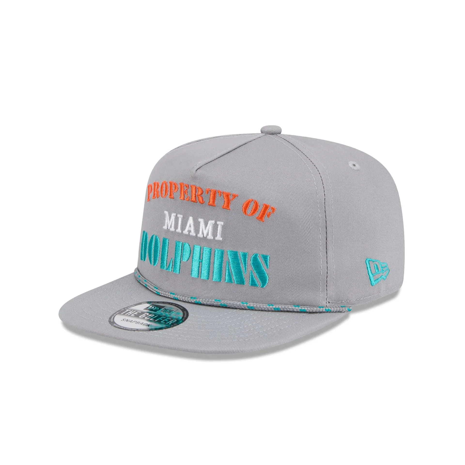 Miami Dolphins Vintage Gray Rope Golfer Hat sold by New Era product image thumbnail 3