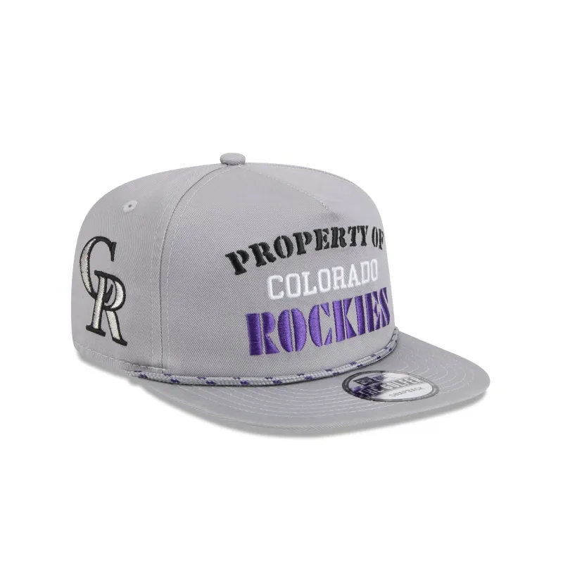 Colorado Rockies Vintage Gray Rope Golfer Hat sold by New Era