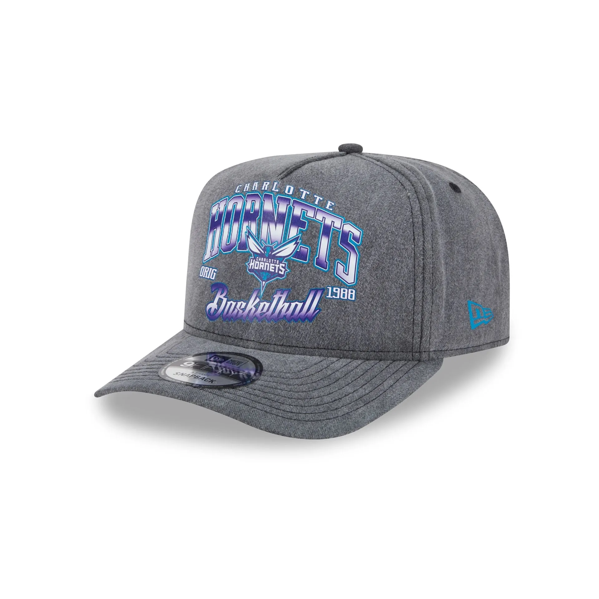 Charlotte Hornets Washed 9FIFTY A-Frame Snapback Hat sold by New Era