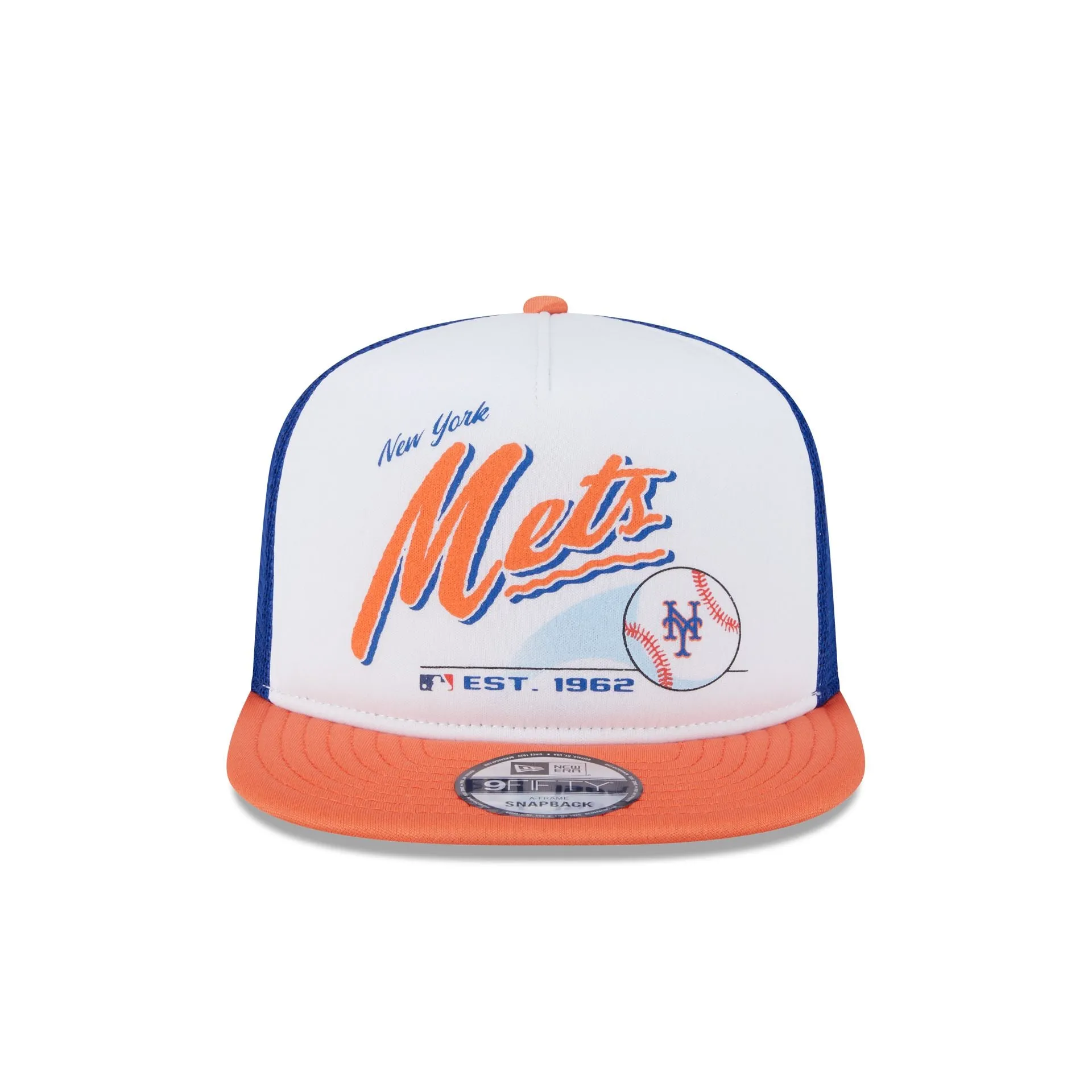New York Mets Retro Script 9FIFTY A-Frame Trucker Hat sold by New Era product image thumbnail 2