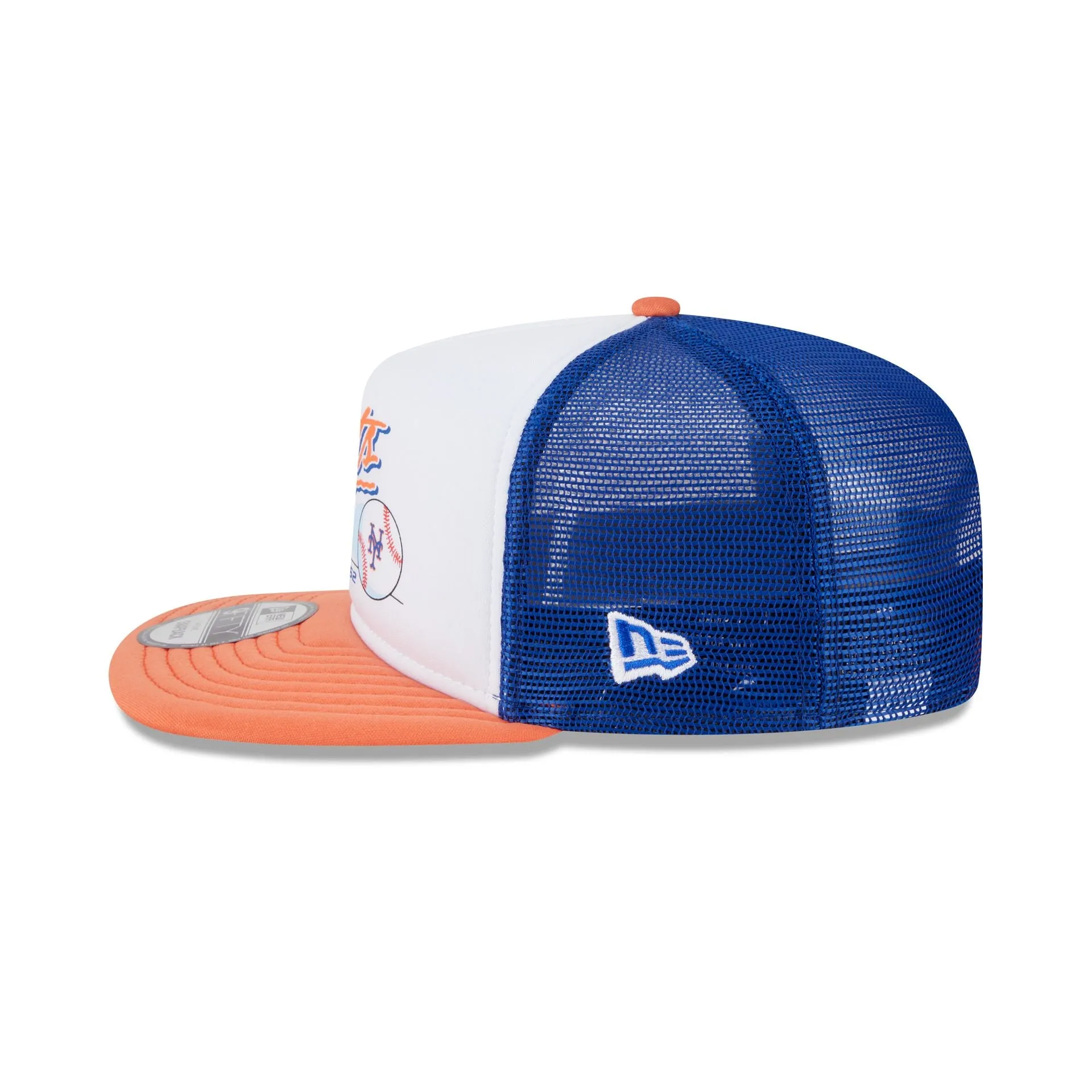 New York Mets Retro Script 9FIFTY A-Frame Trucker Hat sold by New Era product image thumbnail 4