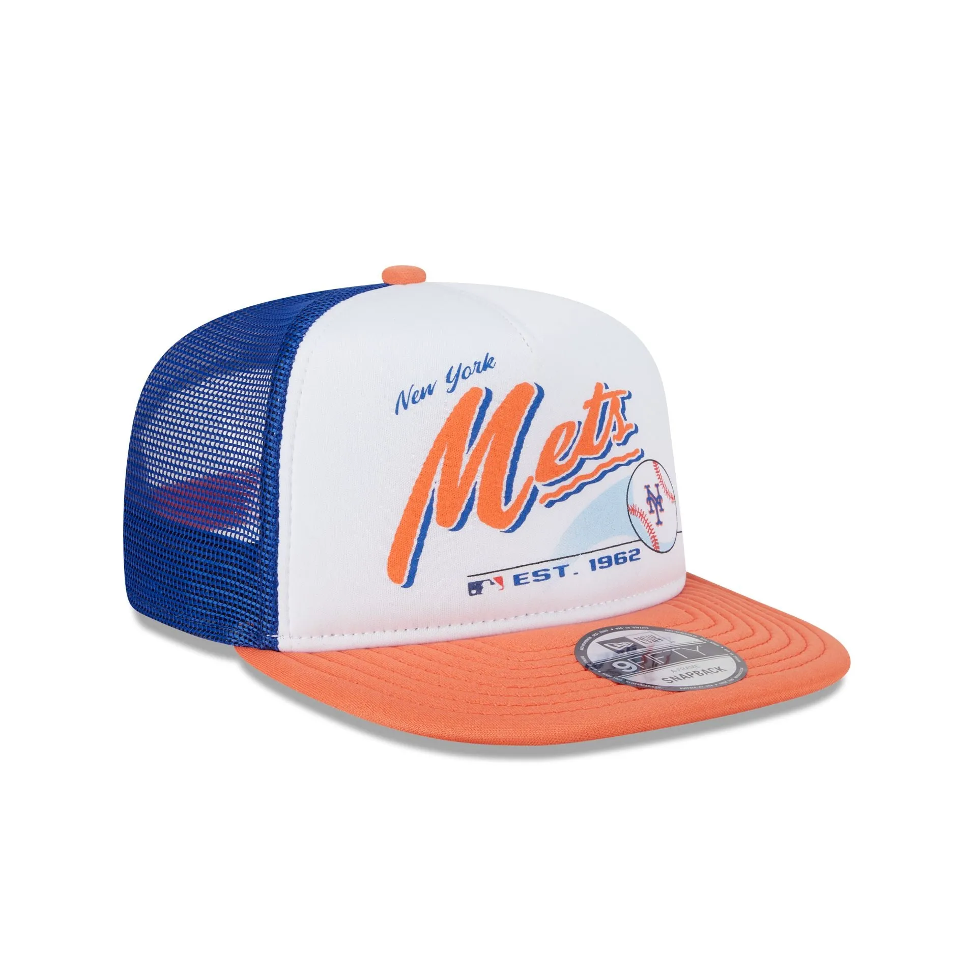 New York Mets Retro Script 9FIFTY A-Frame Trucker Hat sold by New Era product image thumbnail 3