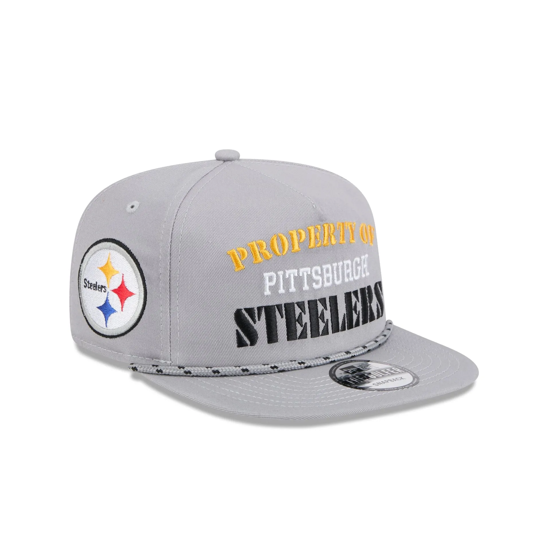 Pittsburgh Steelers Vintage Gray Rope Golfer Hat sold by New Era