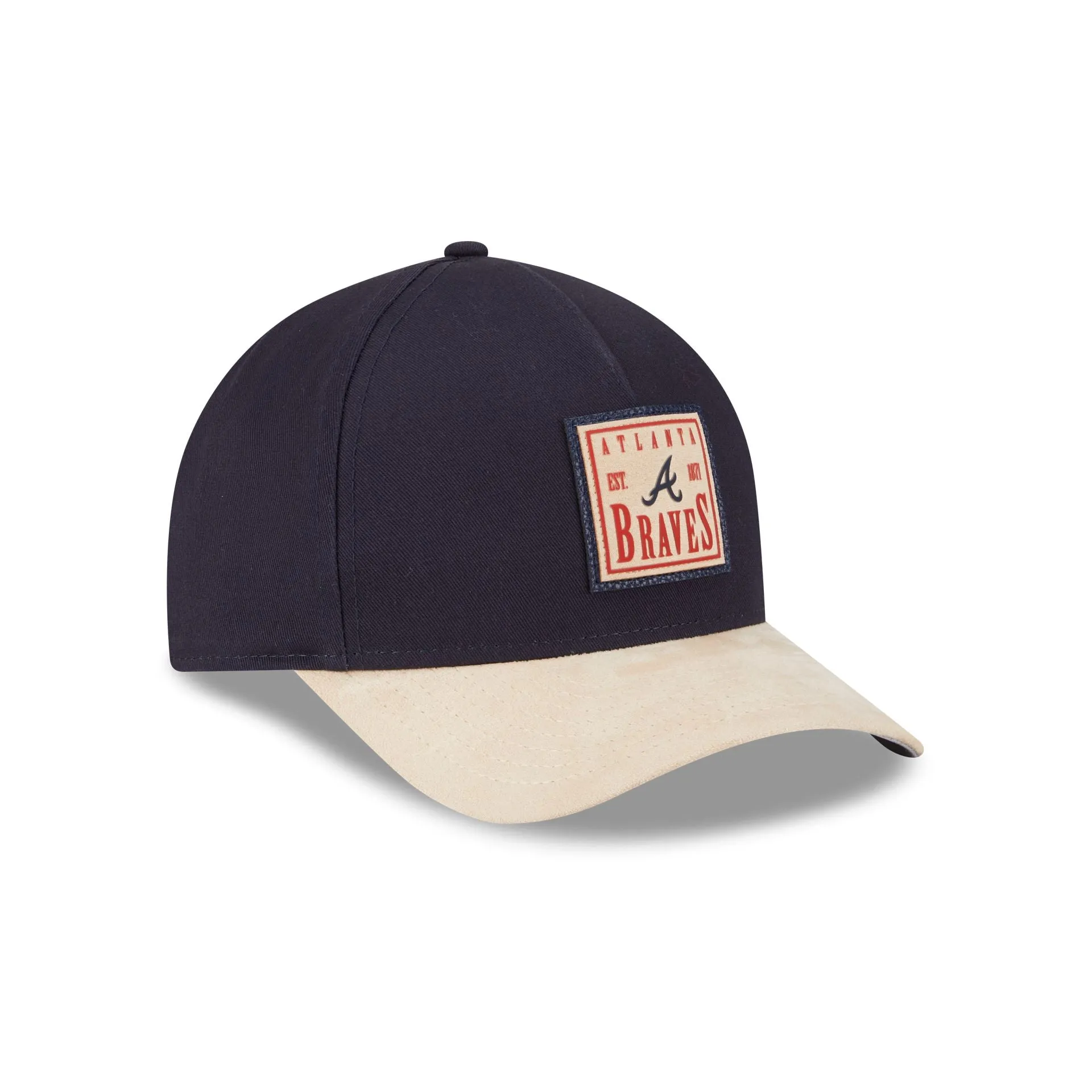 Atlanta Braves Suede Patch 9FORTY M-Crown A-Frame Adjustable Hat sold by New Era product image thumbnail 3