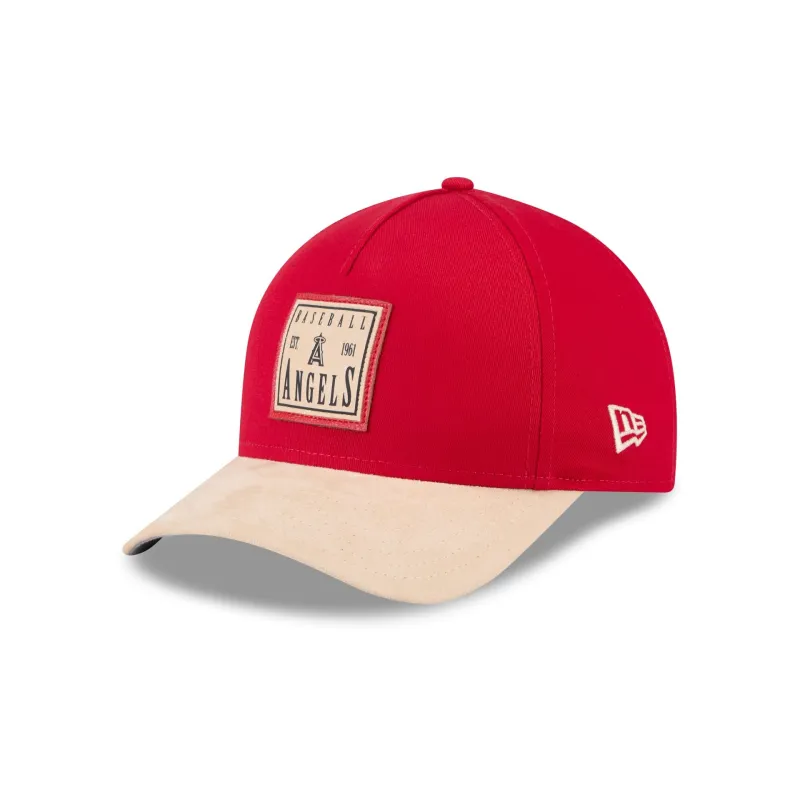 Los Angeles Angels Suede Patch 9FORTY M-Crown A-Frame Adjustable Hat sold by New Era