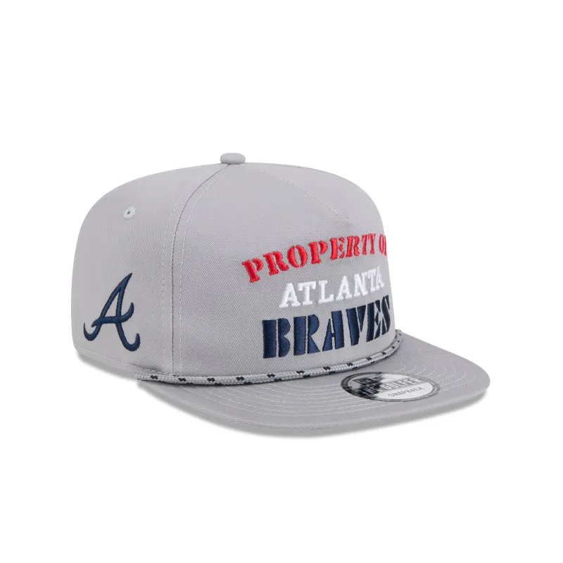 Atlanta Braves Vintage Gray Rope Golfer Hat sold by New Era