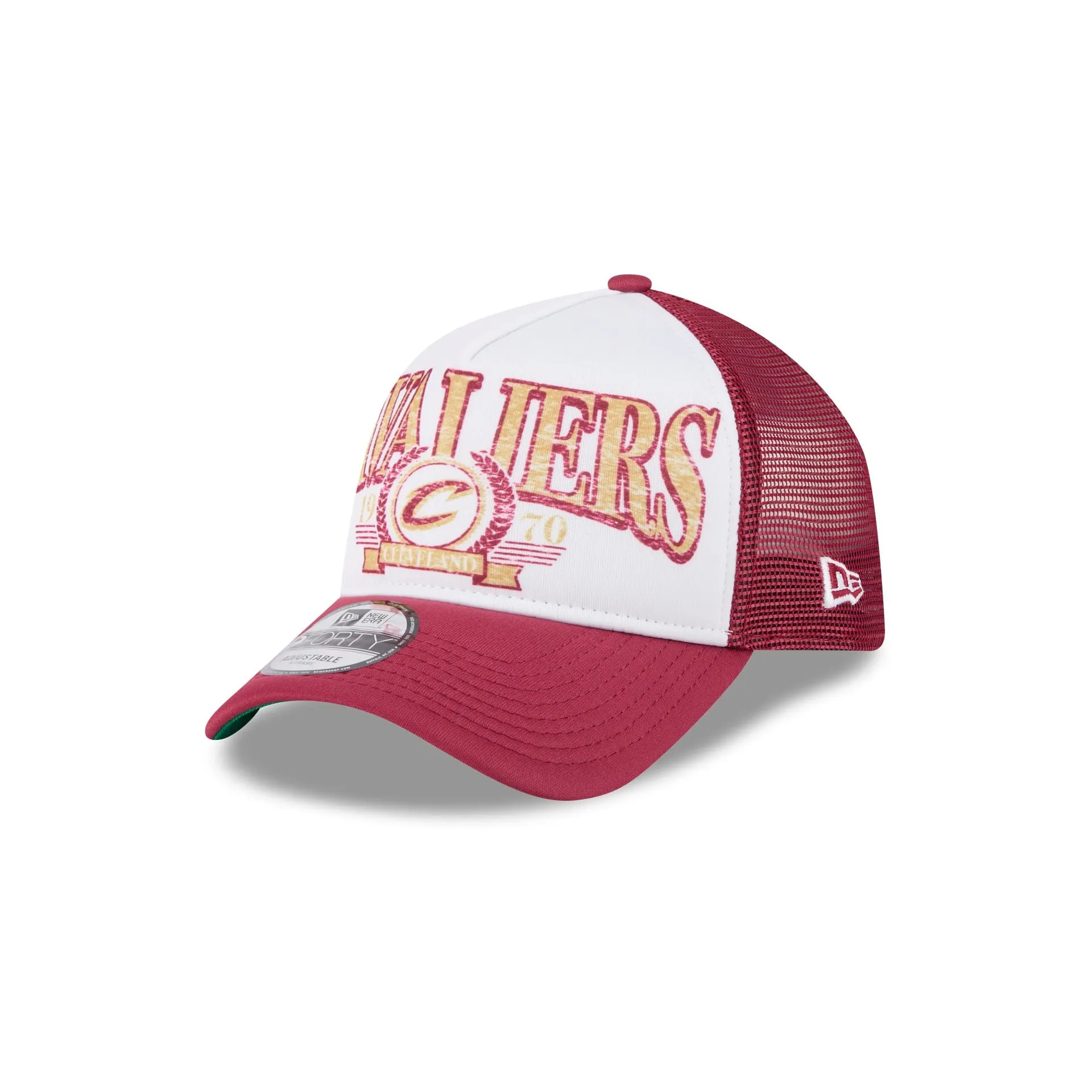 Cleveland Cavaliers Distressed 9FORTY A-Frame Trucker Hat sold by New Era