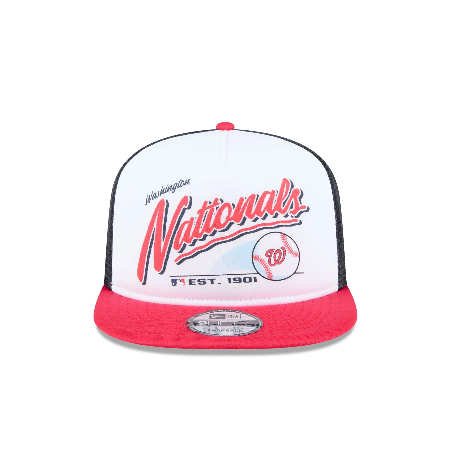Washington Nationals Retro Script 9FIFTY A-Frame Trucker Hat sold by New Era product image thumbnail 2
