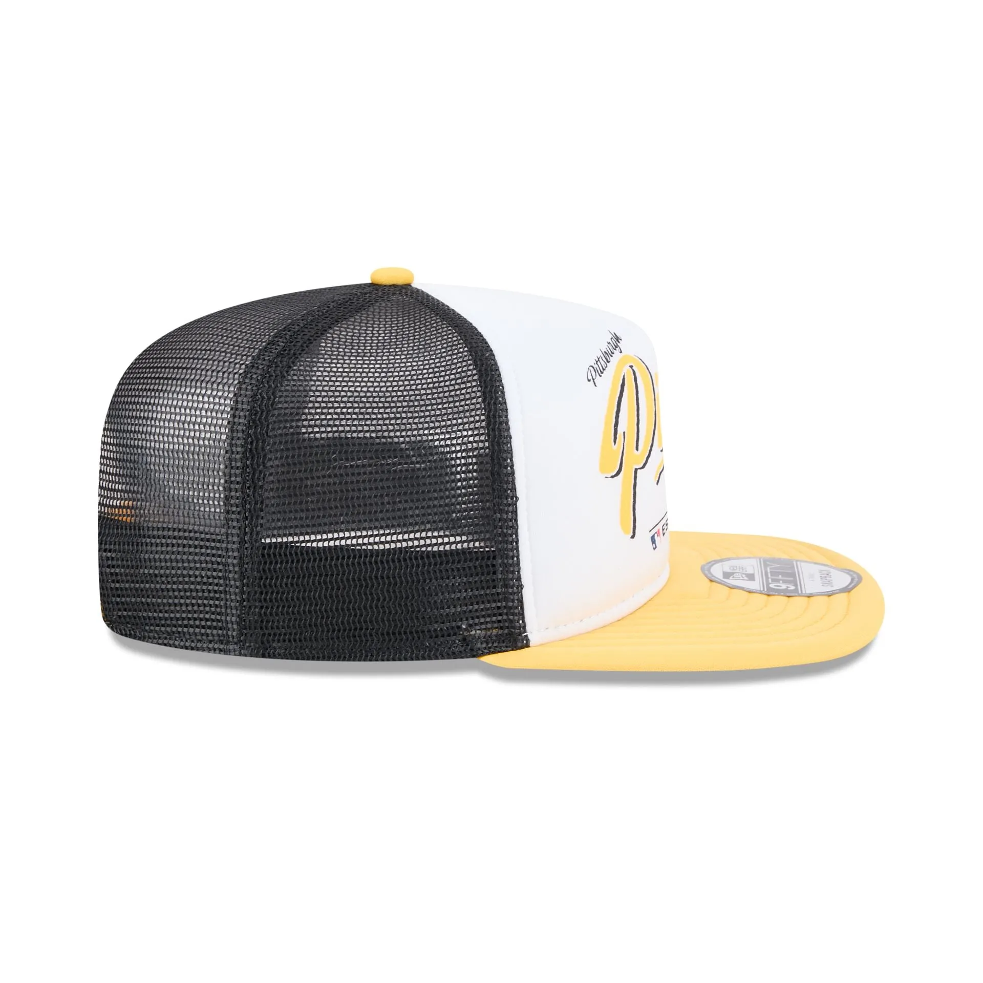 Pittsburgh Pirates Retro Script 9FIFTY A-Frame Trucker Hat sold by New Era product image thumbnail 5