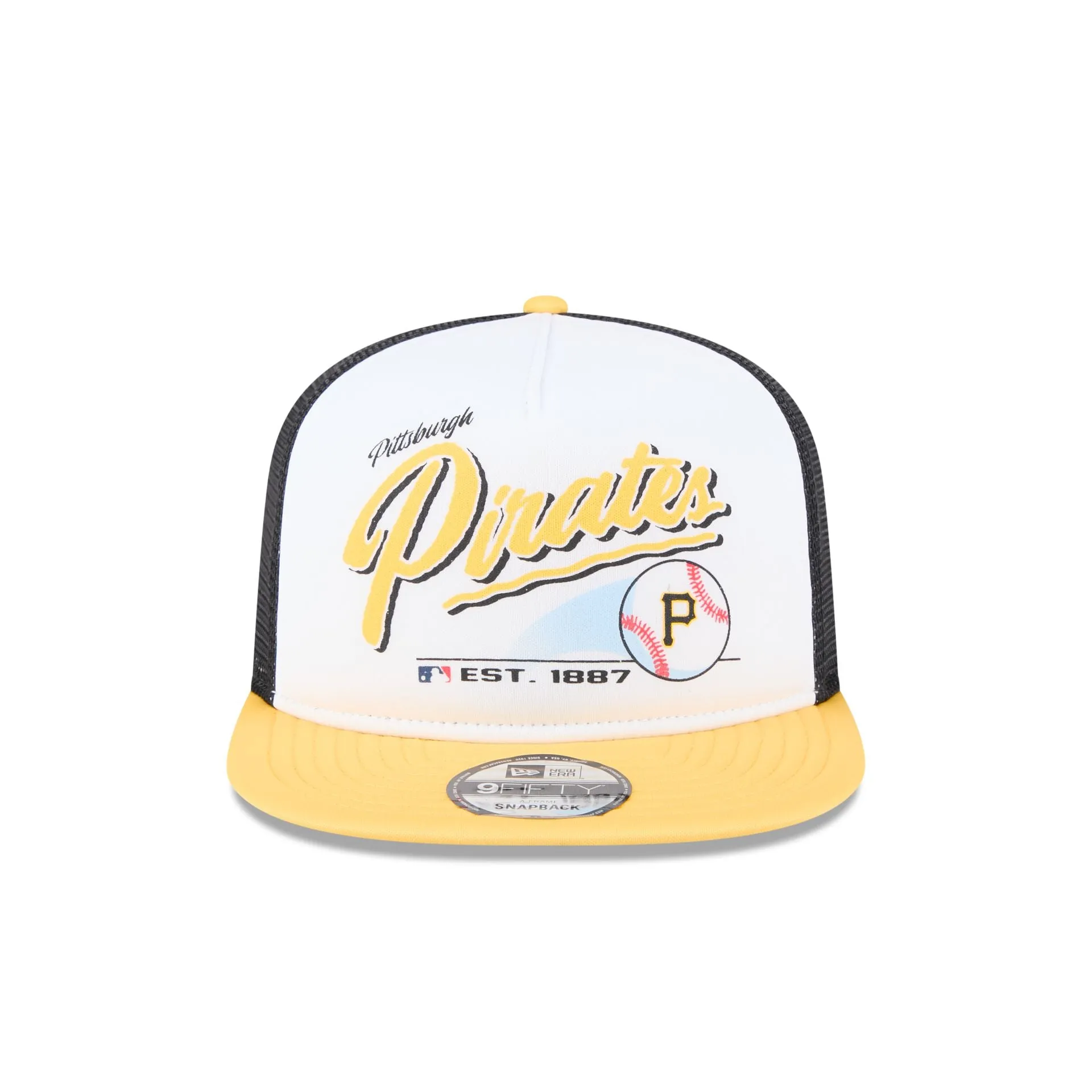 Pittsburgh Pirates Retro Script 9FIFTY A-Frame Trucker Hat sold by New Era product image thumbnail 2