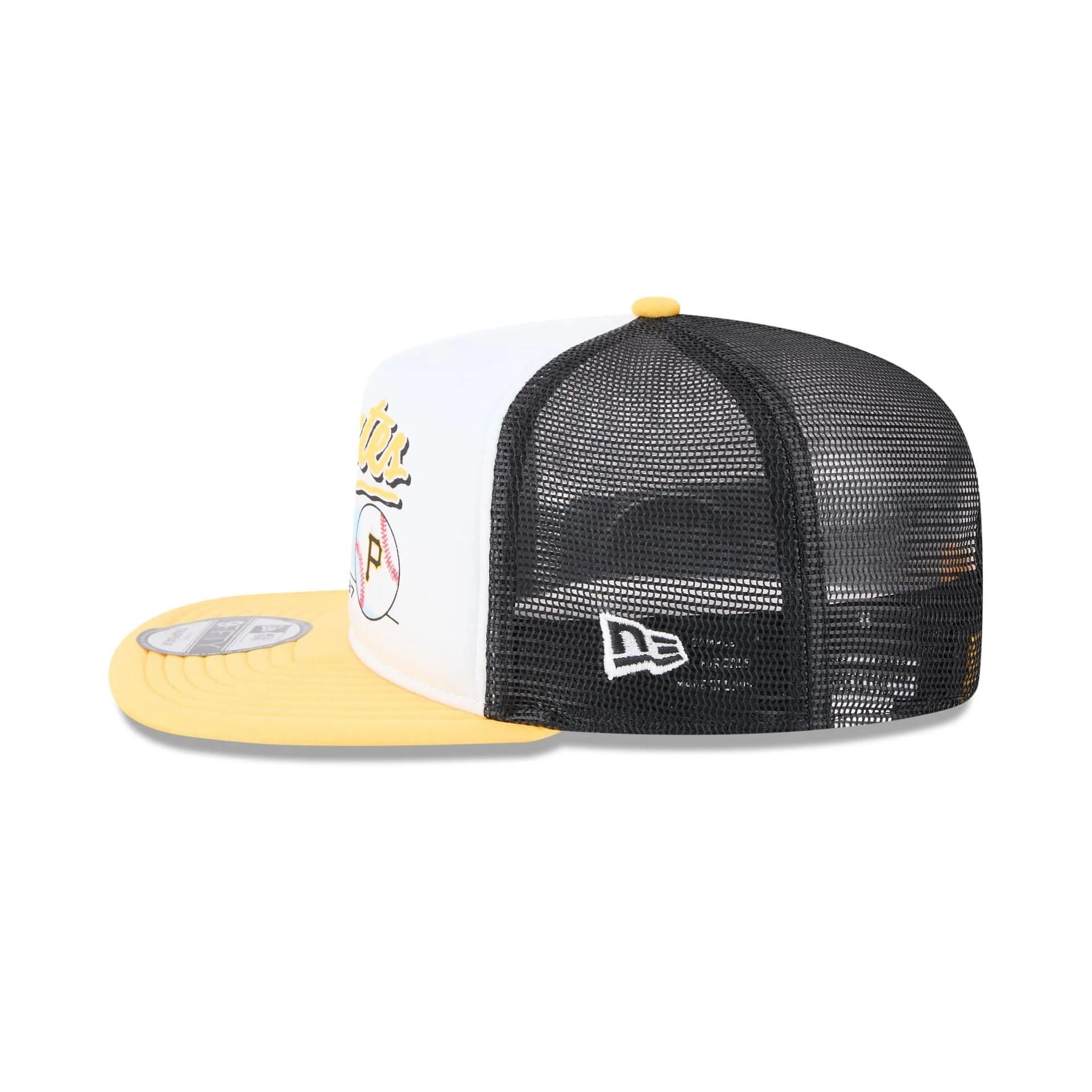 Pittsburgh Pirates Retro Script 9FIFTY A-Frame Trucker Hat sold by New Era product image thumbnail 4