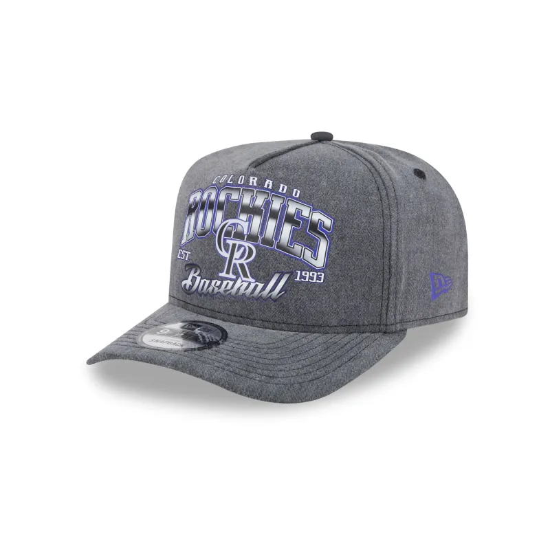 Colorado Rockies Washed 9FIFTY A-Frame Snapback Hat sold by New Era