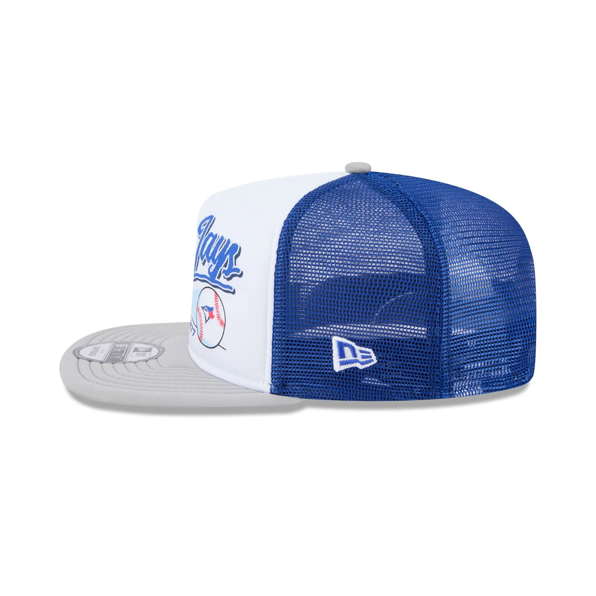 Toronto Blue Jays Retro Script 9FIFTY A-Frame Trucker Hat sold by New Era product image thumbnail 4