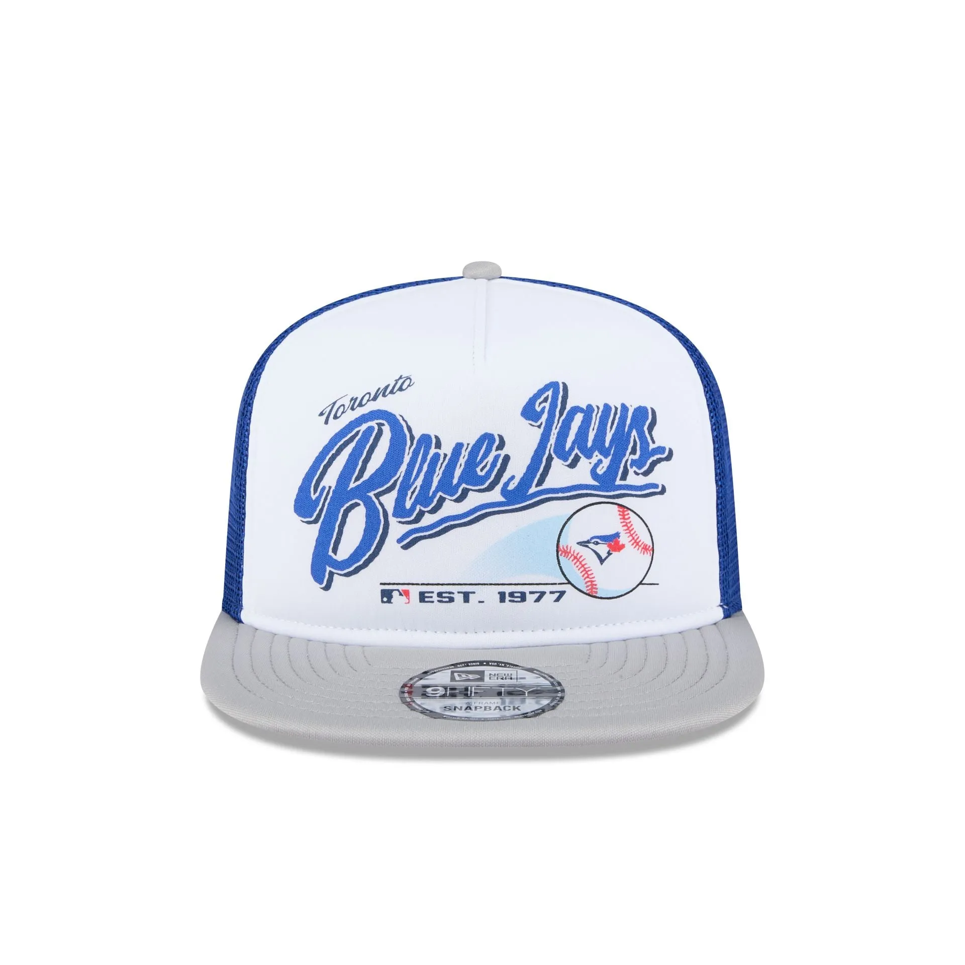 Toronto Blue Jays Retro Script 9FIFTY A-Frame Trucker Hat sold by New Era product image thumbnail 2