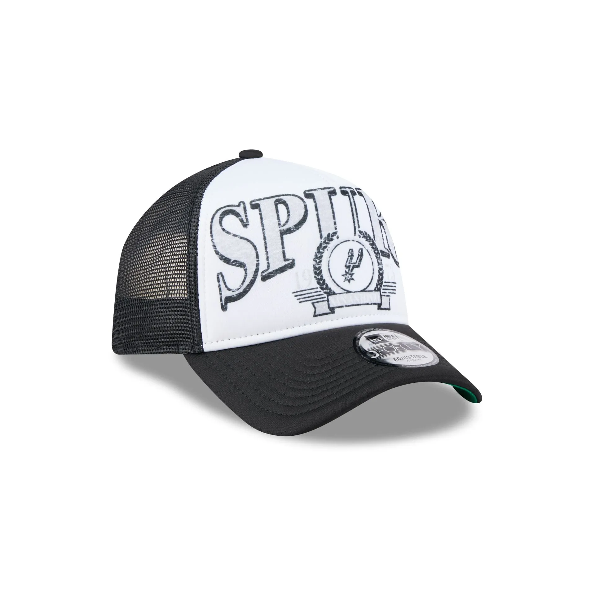 San Antonio Spurs Distressed 9FORTY A-Frame Trucker Hat sold by New Era product image thumbnail 3