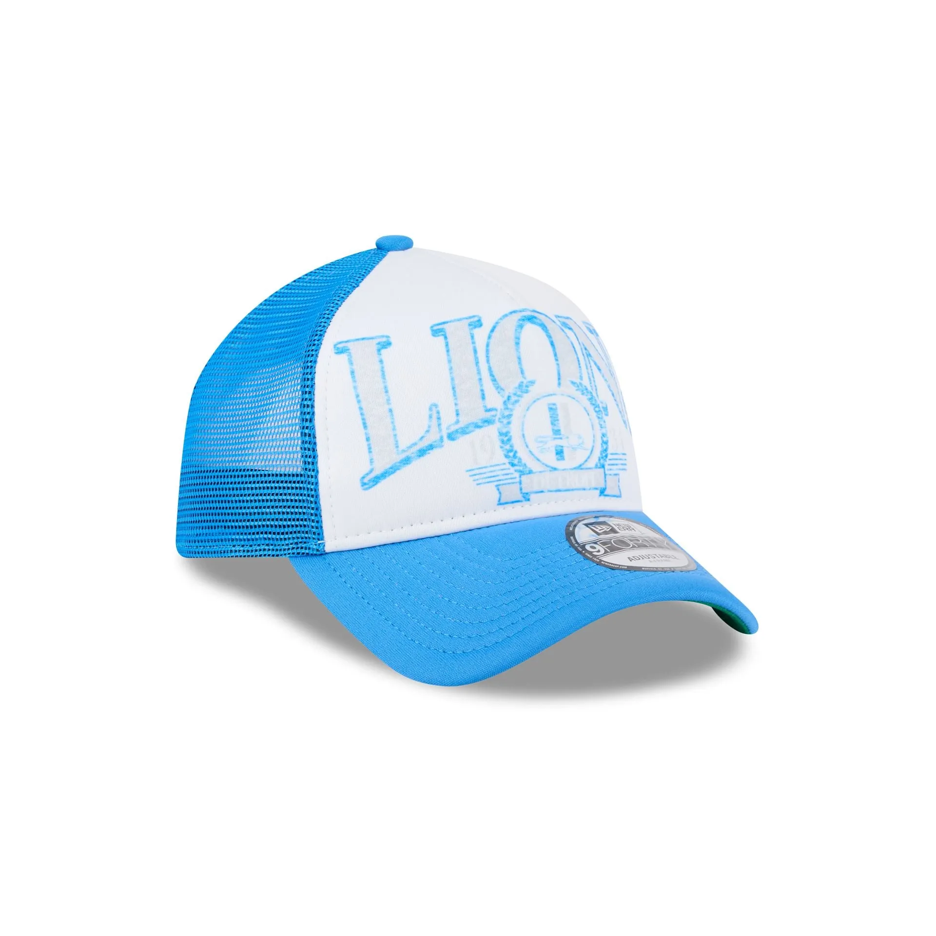 Detroit Lions Distressed 9FORTY A-Frame Trucker Hat sold by New Era product image thumbnail 3