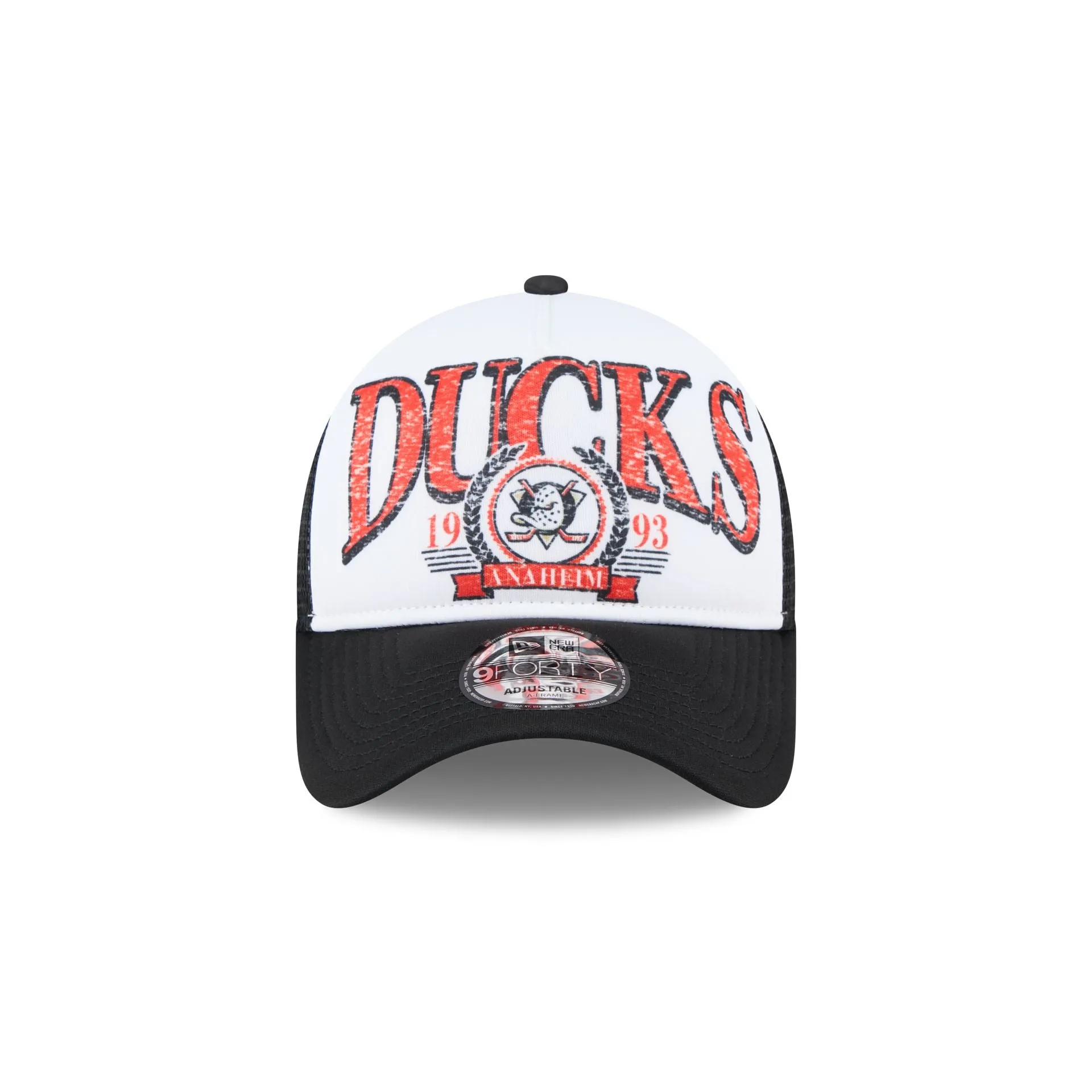 Anaheim Ducks Distressed 9FORTY A-Frame Trucker Hat sold by New Era product image thumbnail 2