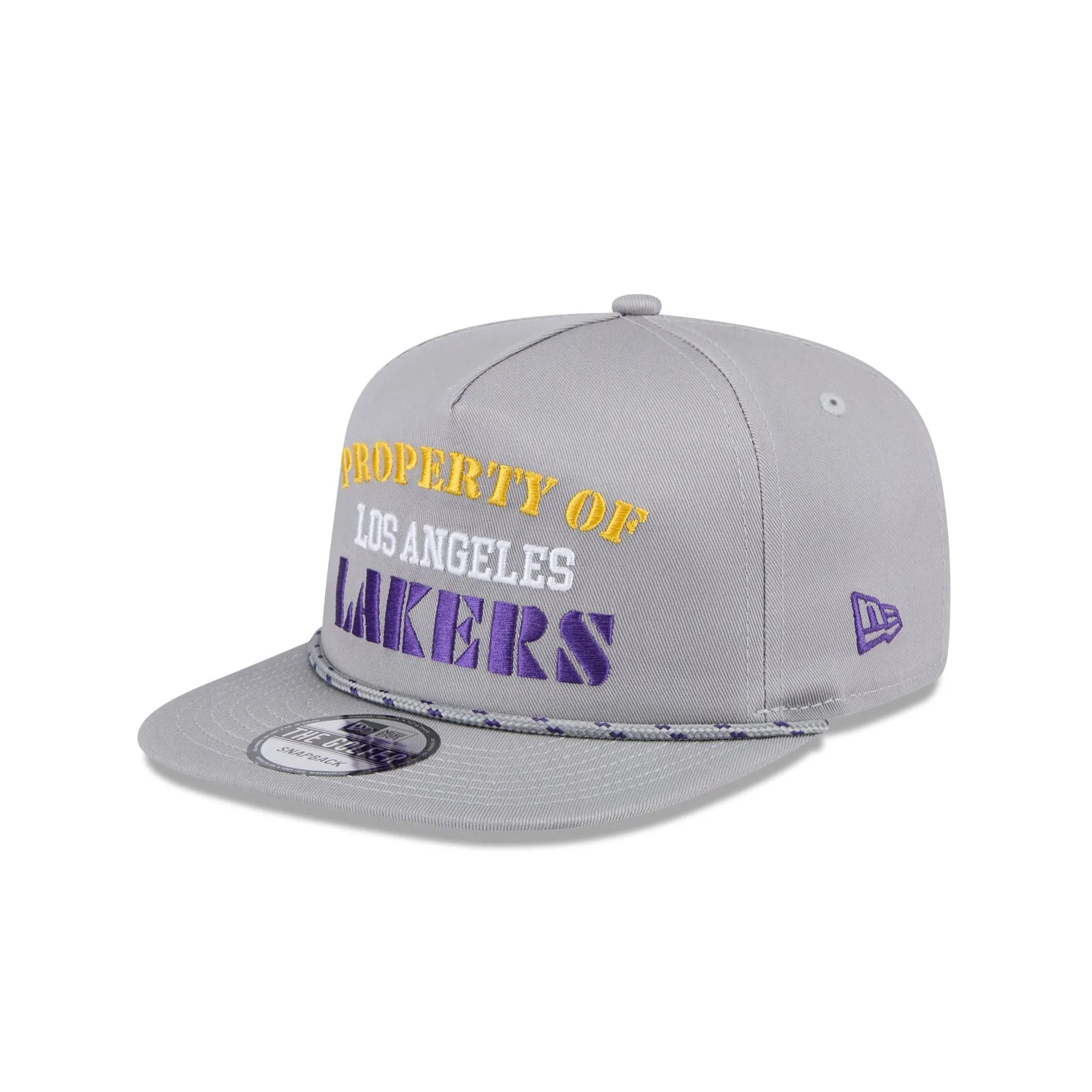 Los Angeles Lakers Vintage Gray Rope Golfer Hat sold by New Era product image thumbnail 3