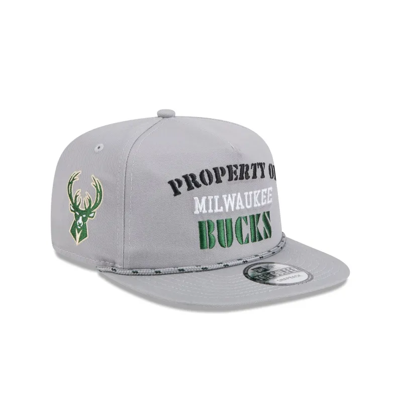 Milwaukee Bucks Vintage Gray Rope Golfer Hat sold by New Era