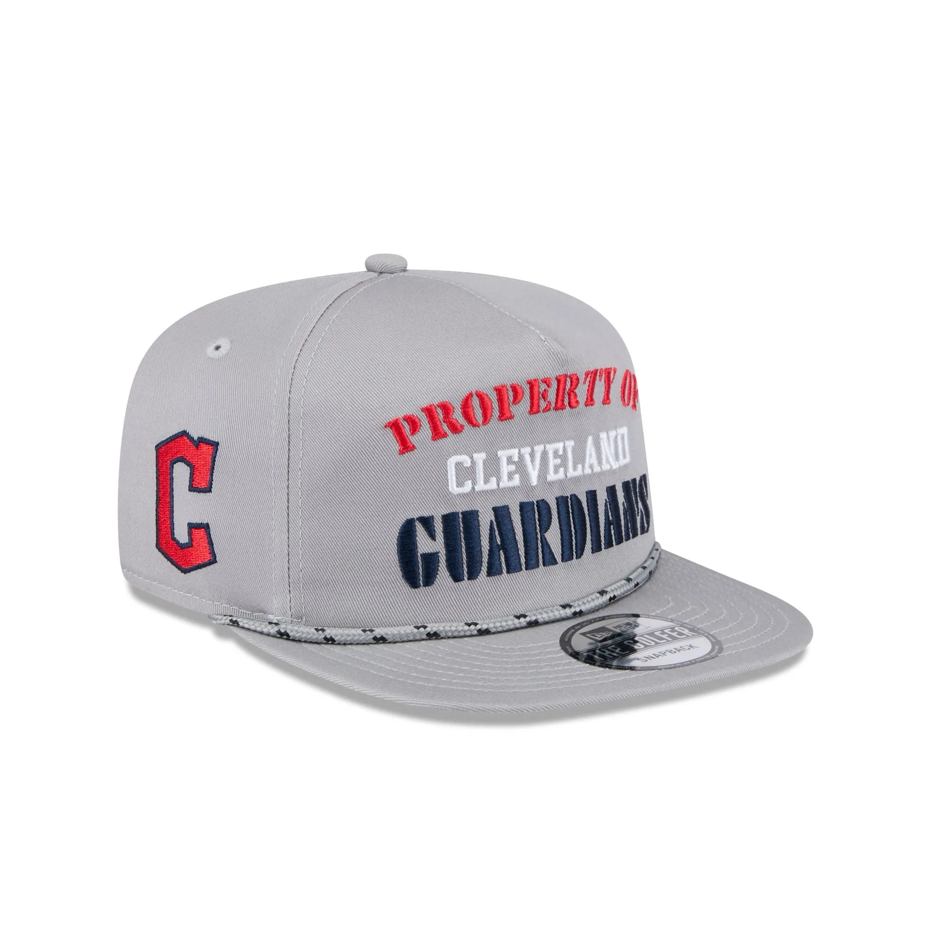 Cleveland Guardians Vintage Gray Rope Golfer Hat sold by New Era