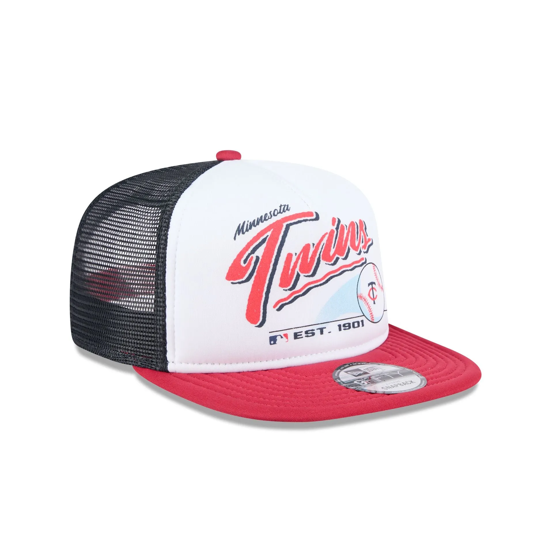 Minnesota Twins Retro Script 9FIFTY A-Frame Trucker Hat sold by New Era product image thumbnail 3