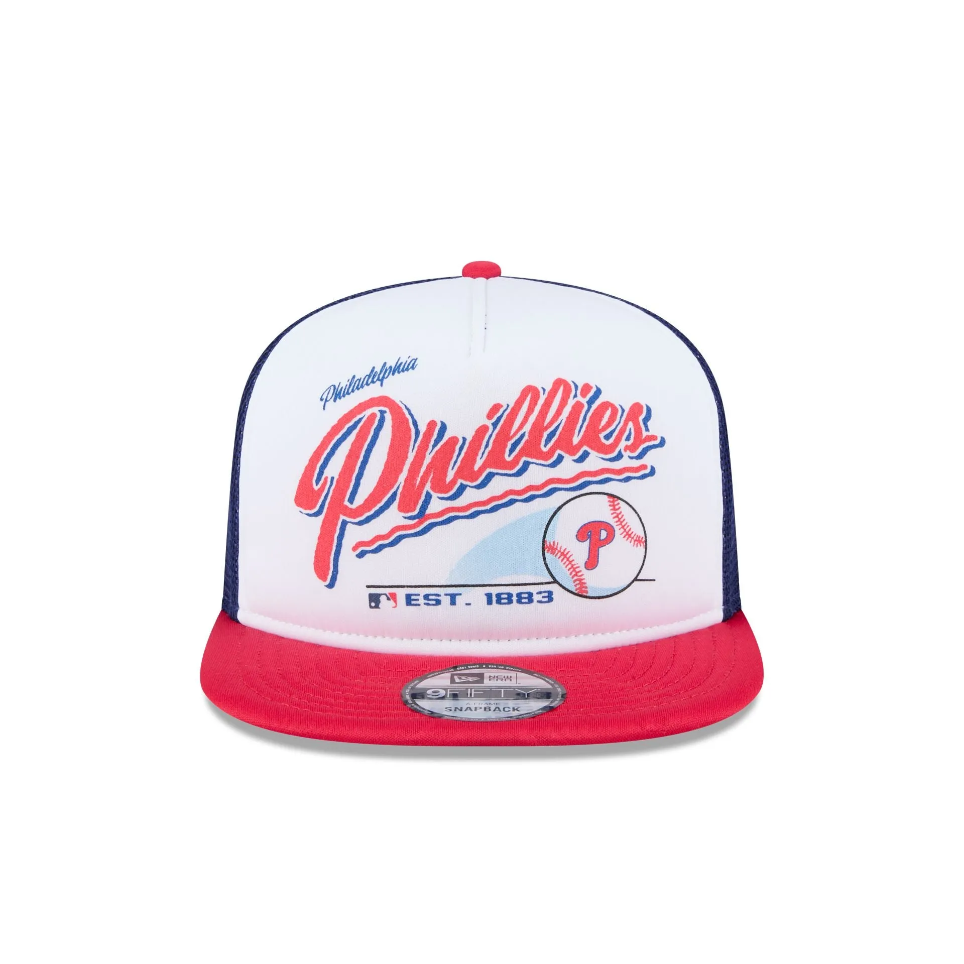 Philadelphia Phillies Retro Script 9FIFTY A-Frame Trucker Hat sold by New Era product image thumbnail 2