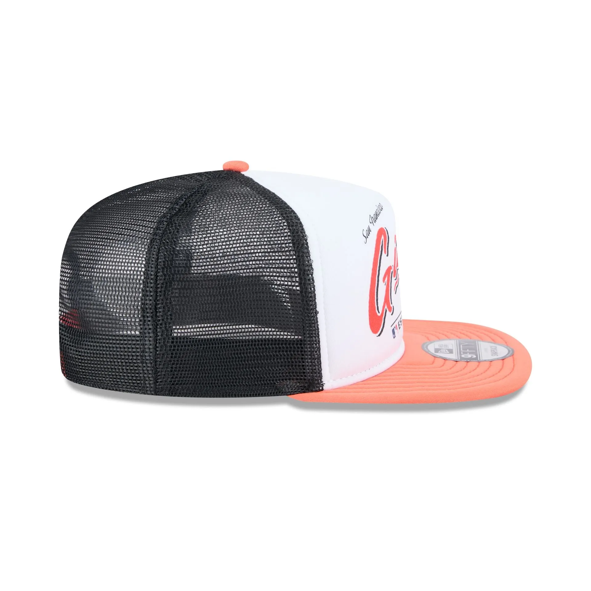 San Francisco Giants Retro Script 9FIFTY A-Frame Trucker Hat sold by New Era product image thumbnail 5