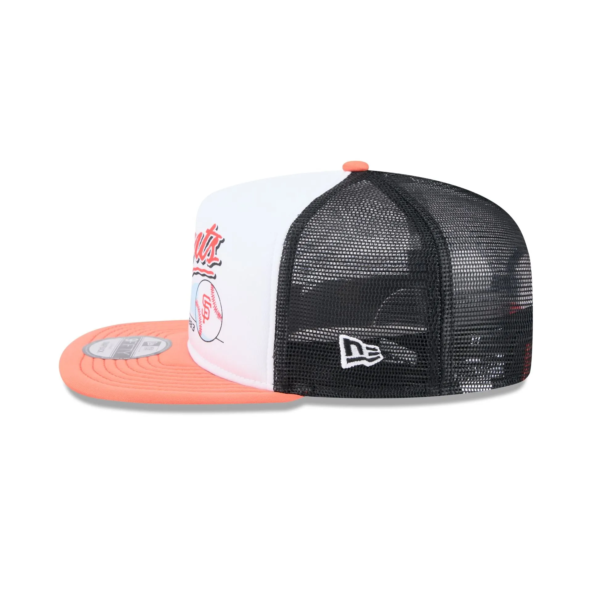 San Francisco Giants Retro Script 9FIFTY A-Frame Trucker Hat sold by New Era product image thumbnail 4