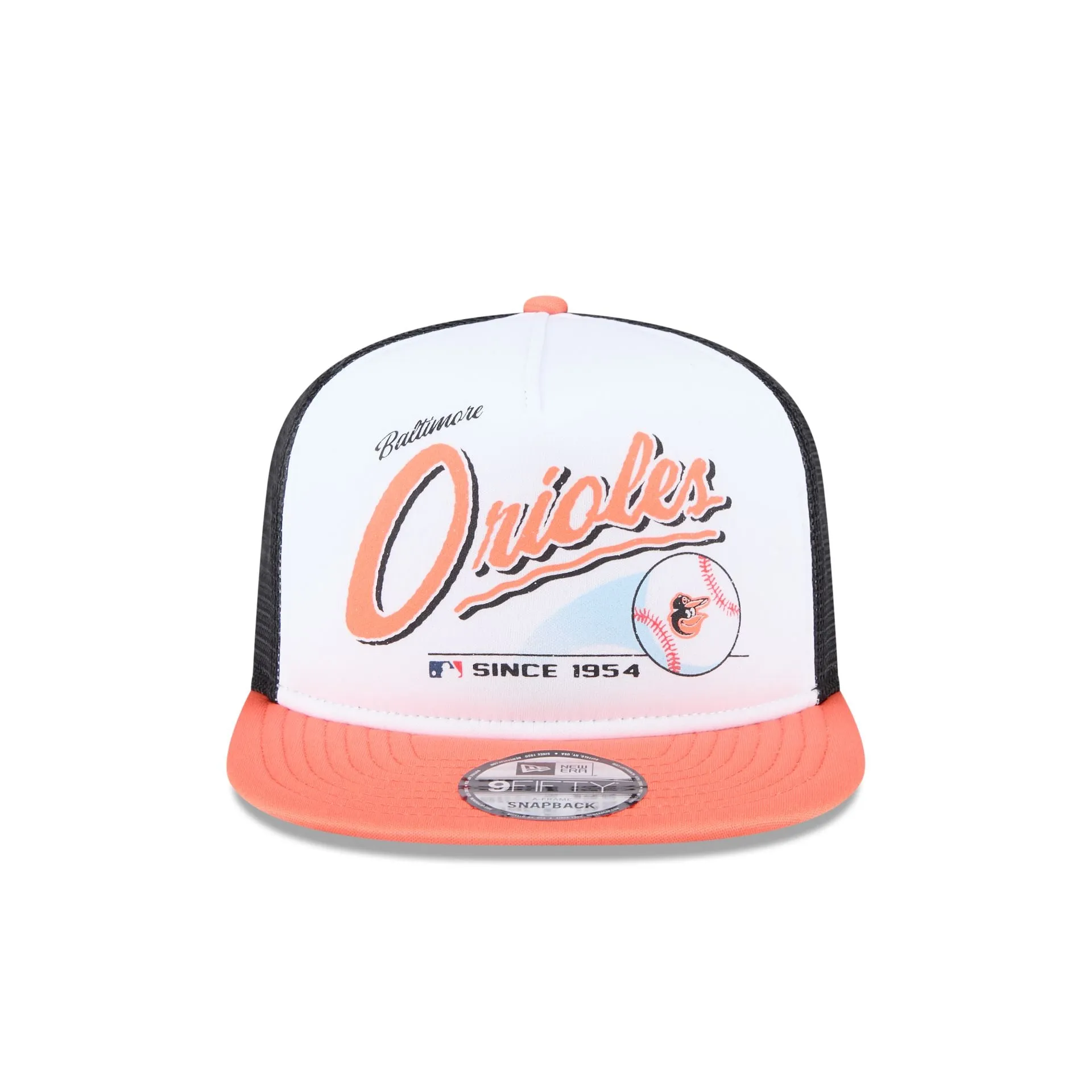 Baltimore Orioles Retro Script 9FIFTY A-Frame Trucker Hat sold by New Era product image thumbnail 2