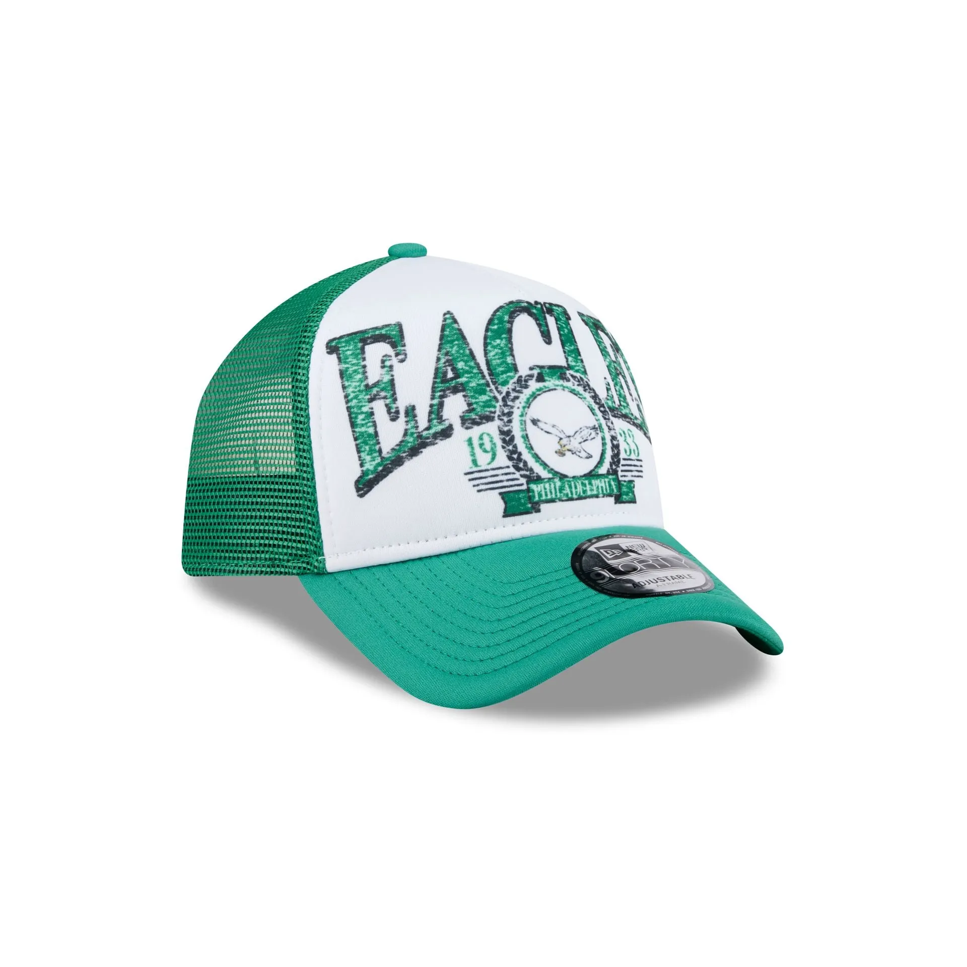 Philadelphia Eagles Distressed 9FORTY A-Frame Trucker Hat sold by New Era product image thumbnail 3