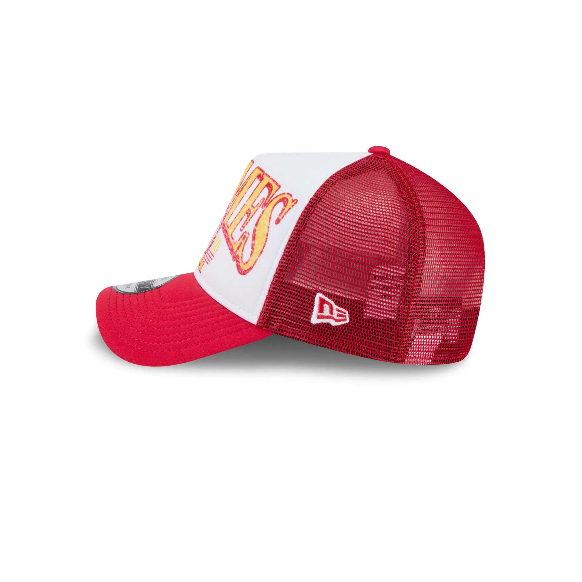 Calgary Flames Distressed 9FORTY A-Frame Trucker Hat sold by New Era product image thumbnail 4