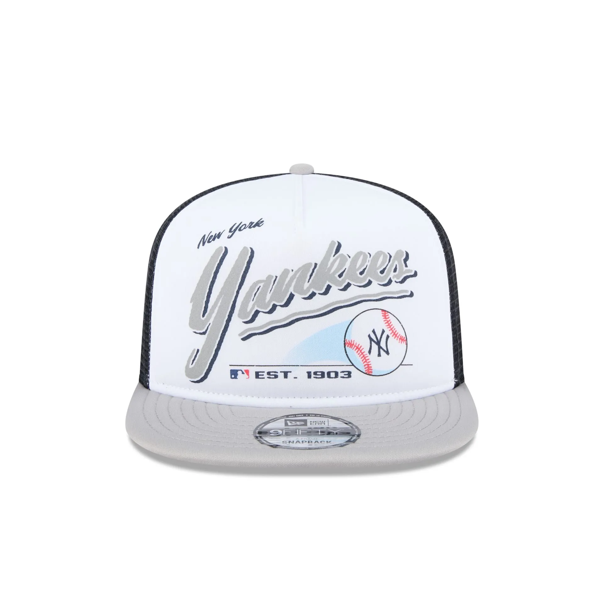 New York Yankees Retro Script 9FIFTY A-Frame Trucker Hat sold by New Era product image thumbnail 2