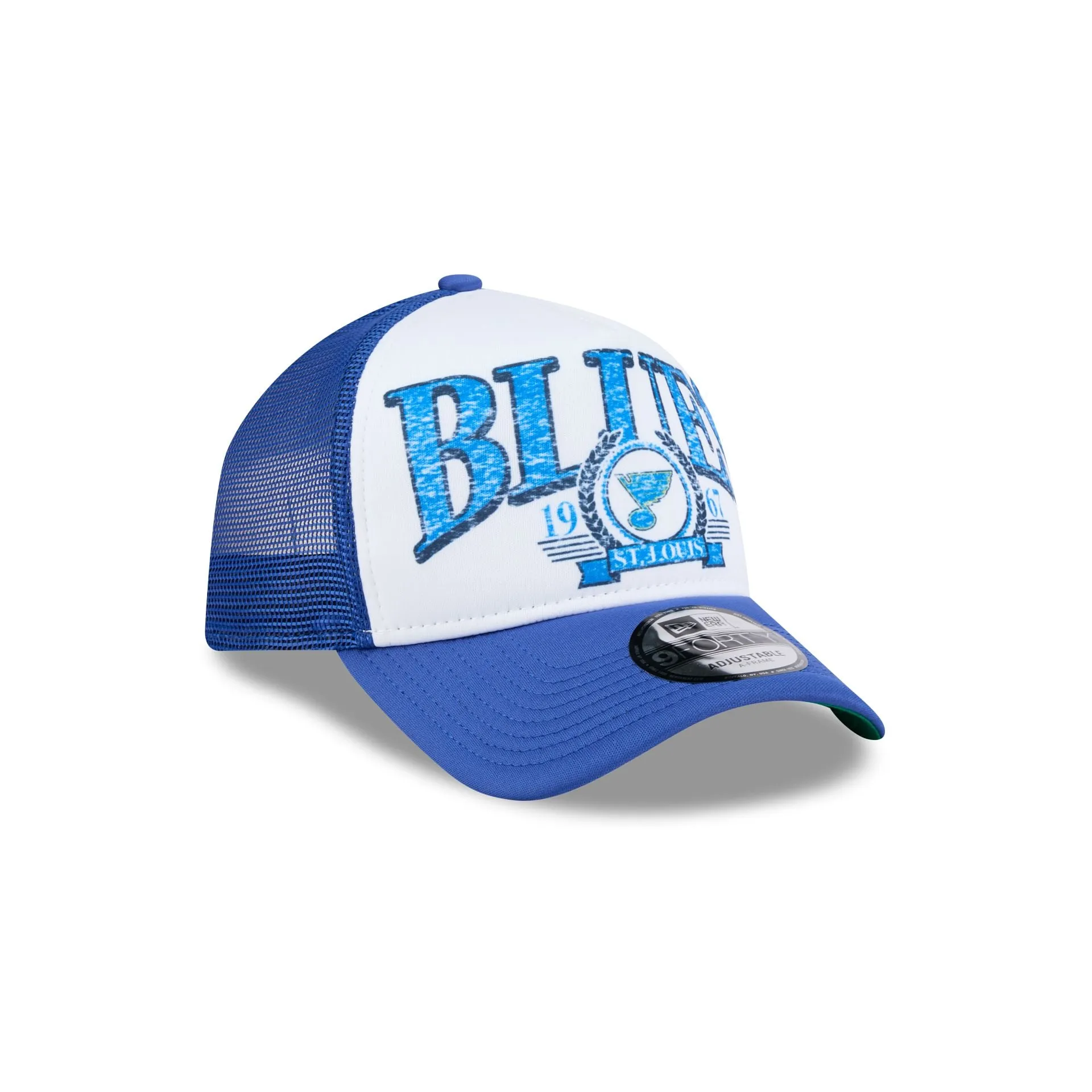 St. Louis Blues Distressed 9FORTY A-Frame Trucker Hat sold by New Era product image thumbnail 3