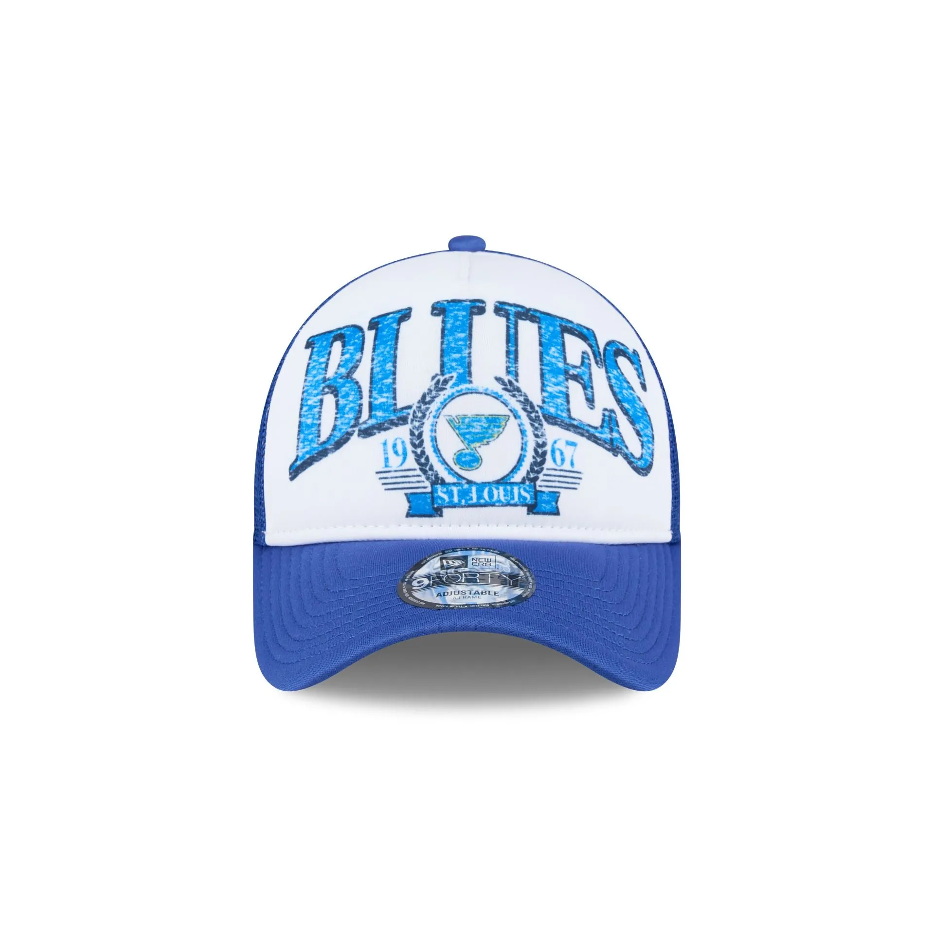 St. Louis Blues Distressed 9FORTY A-Frame Trucker Hat sold by New Era product image thumbnail 2
