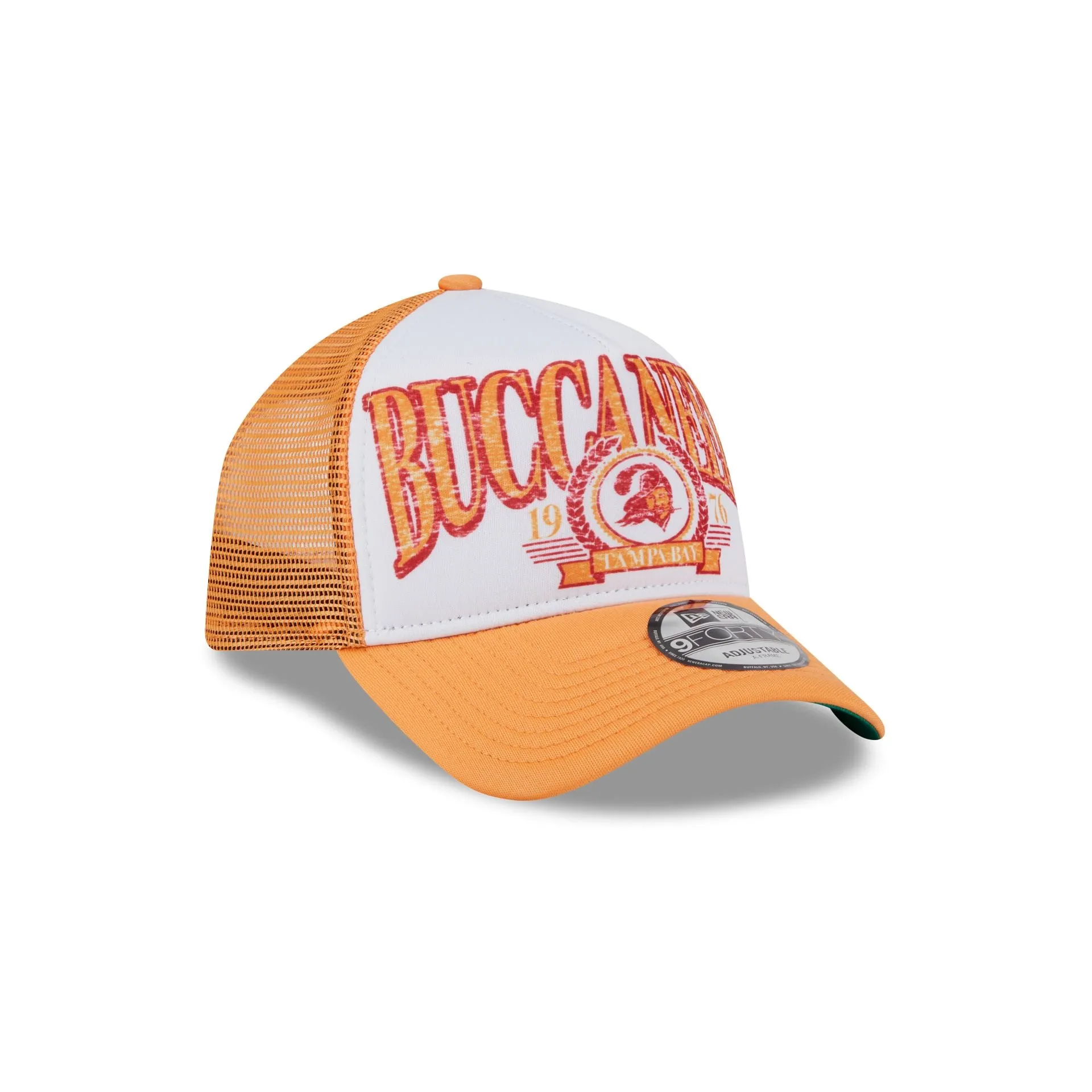 Tampa Bay Buccaneers Distressed 9FORTY A-Frame Trucker Hat sold by New Era product image thumbnail 3