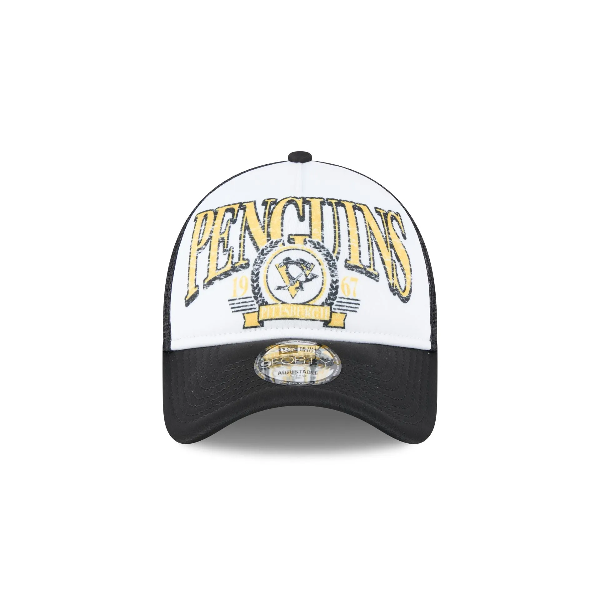 Pittsburgh Penguins Distressed 9FORTY A-Frame Trucker Hat sold by New Era product image thumbnail 2