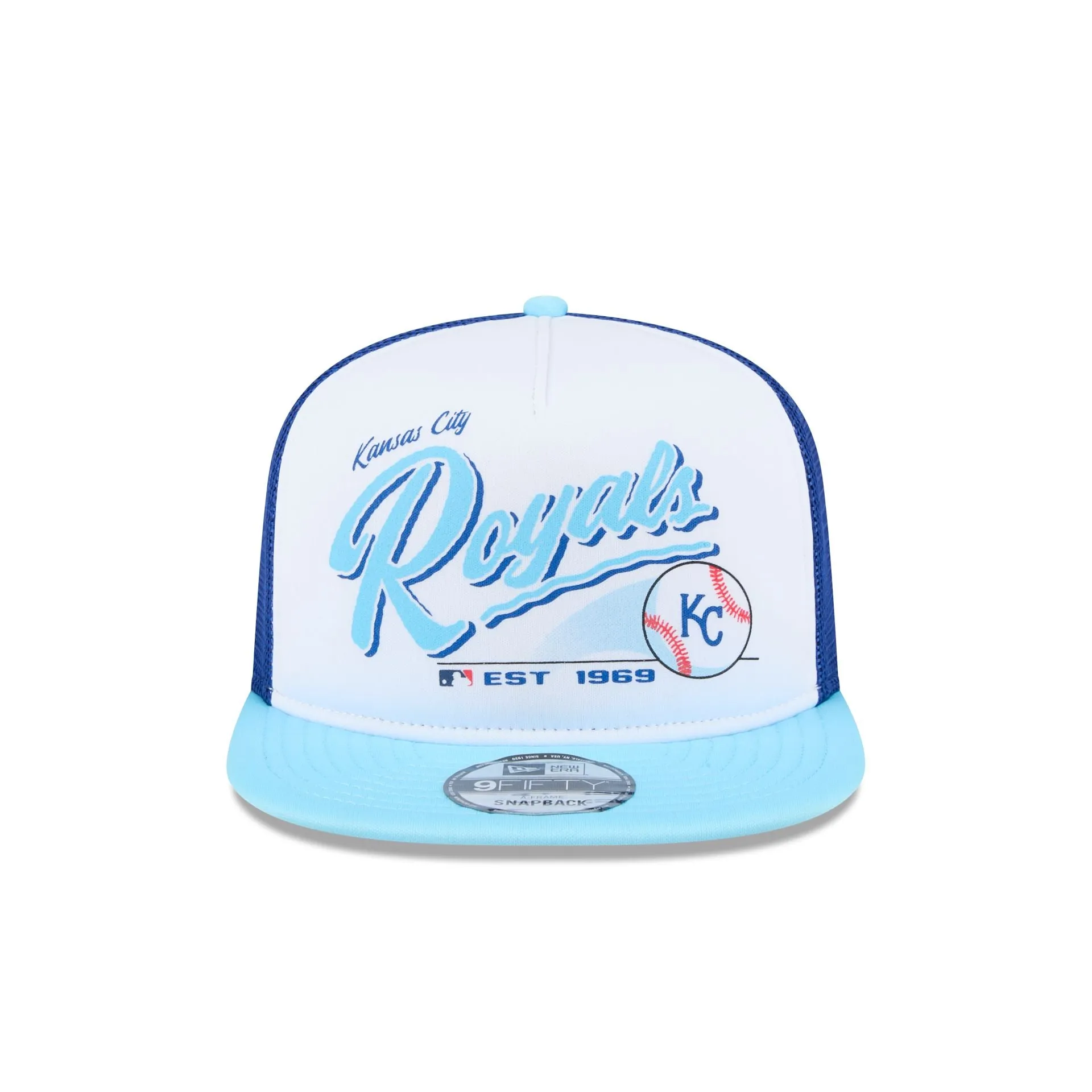 Kansas City Royals Retro Script 9FIFTY A-Frame Trucker Hat sold by New Era product image thumbnail 2