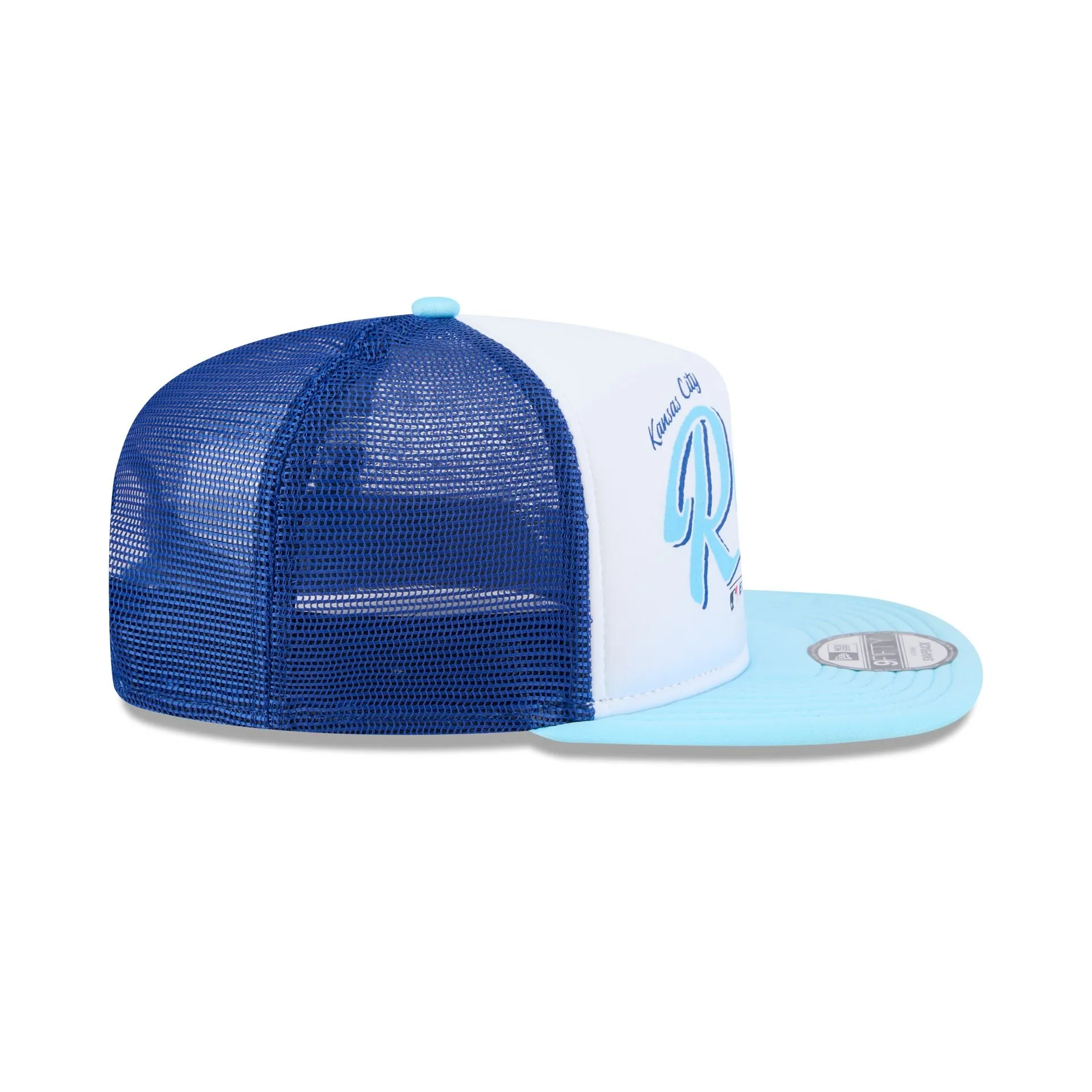 Kansas City Royals Retro Script 9FIFTY A-Frame Trucker Hat sold by New Era product image thumbnail 5