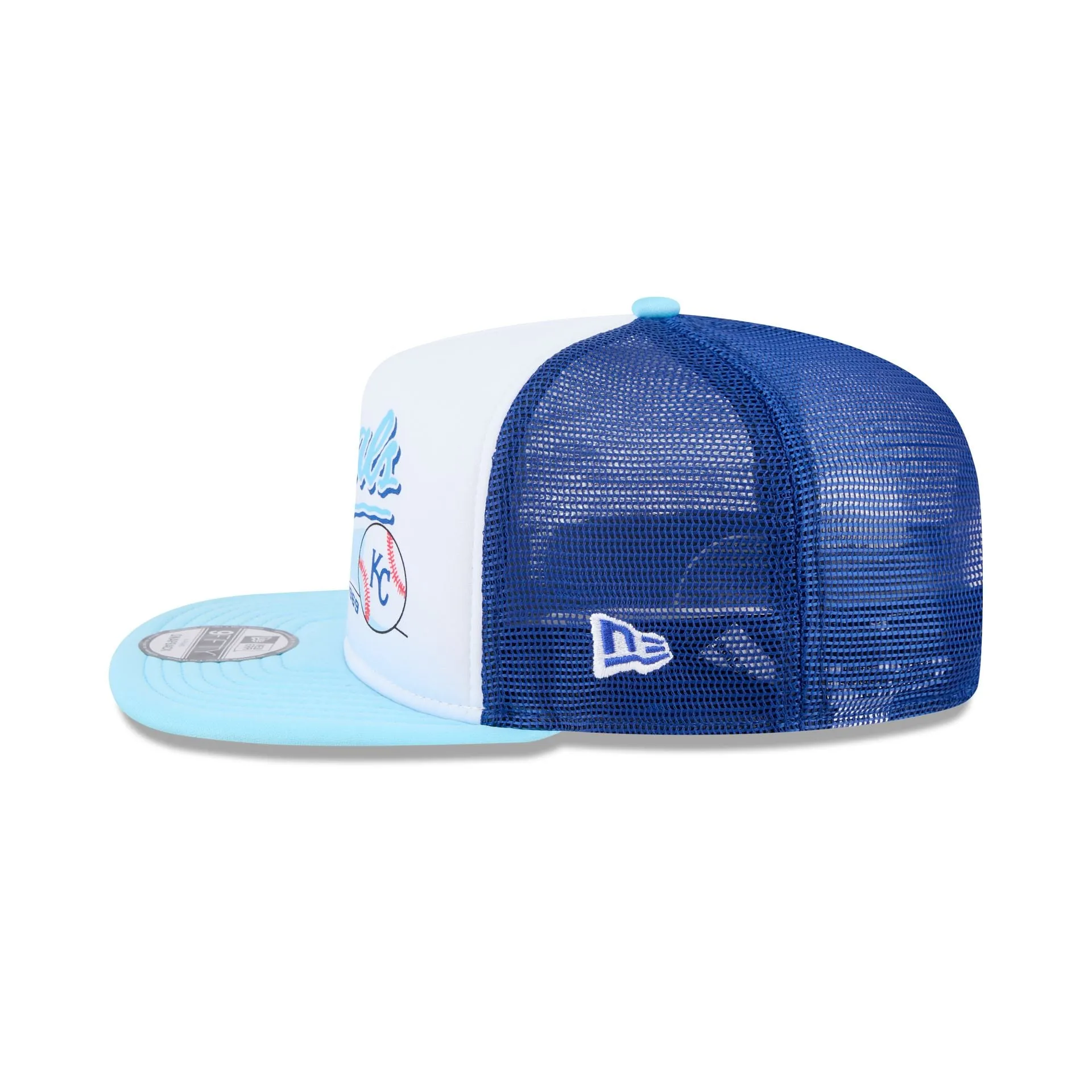 Kansas City Royals Retro Script 9FIFTY A-Frame Trucker Hat sold by New Era product image thumbnail 4