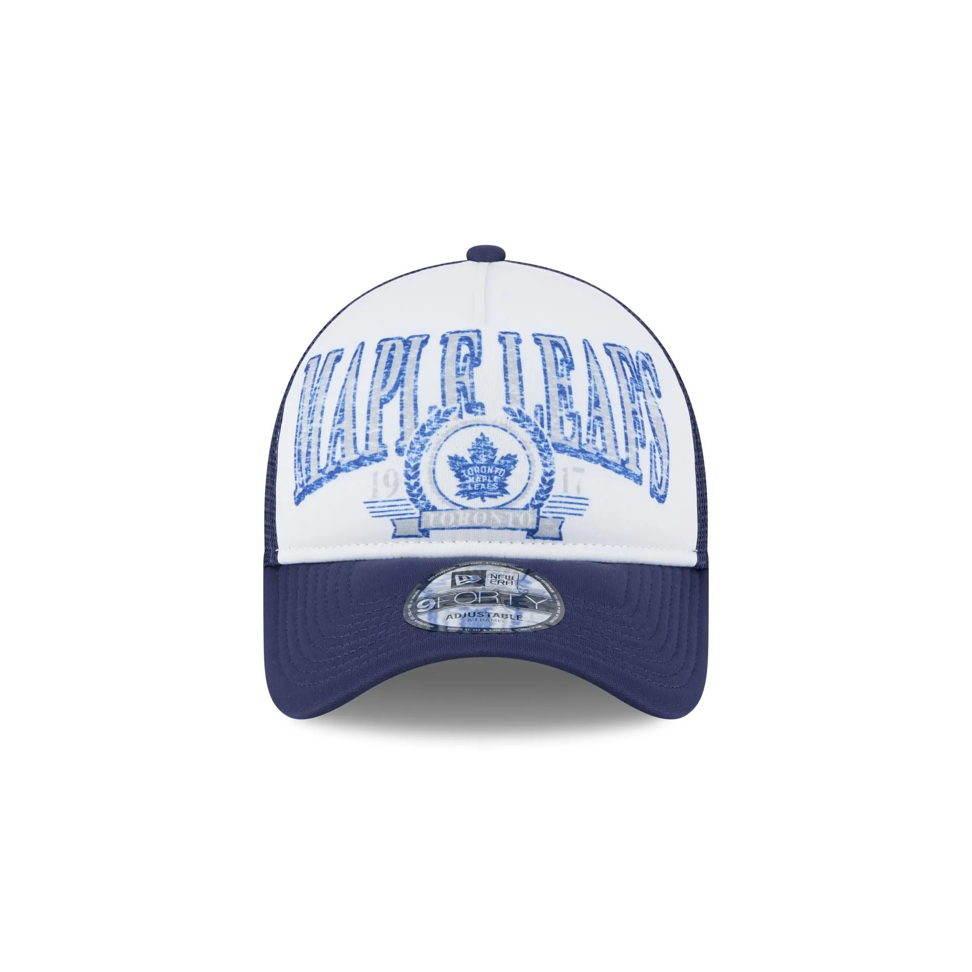 Toronto Maple Leafs Distressed 9FORTY A-Frame Trucker Hat sold by New Era product image thumbnail 2