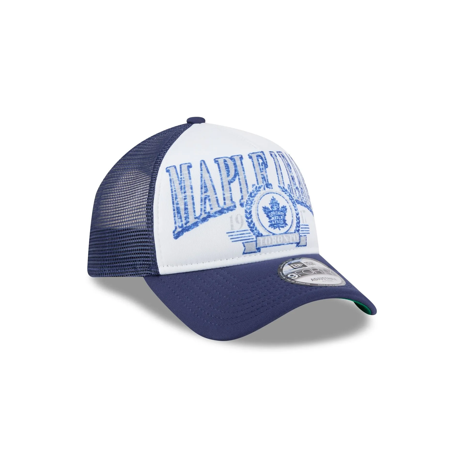 Toronto Maple Leafs Distressed 9FORTY A-Frame Trucker Hat sold by New Era product image thumbnail 3