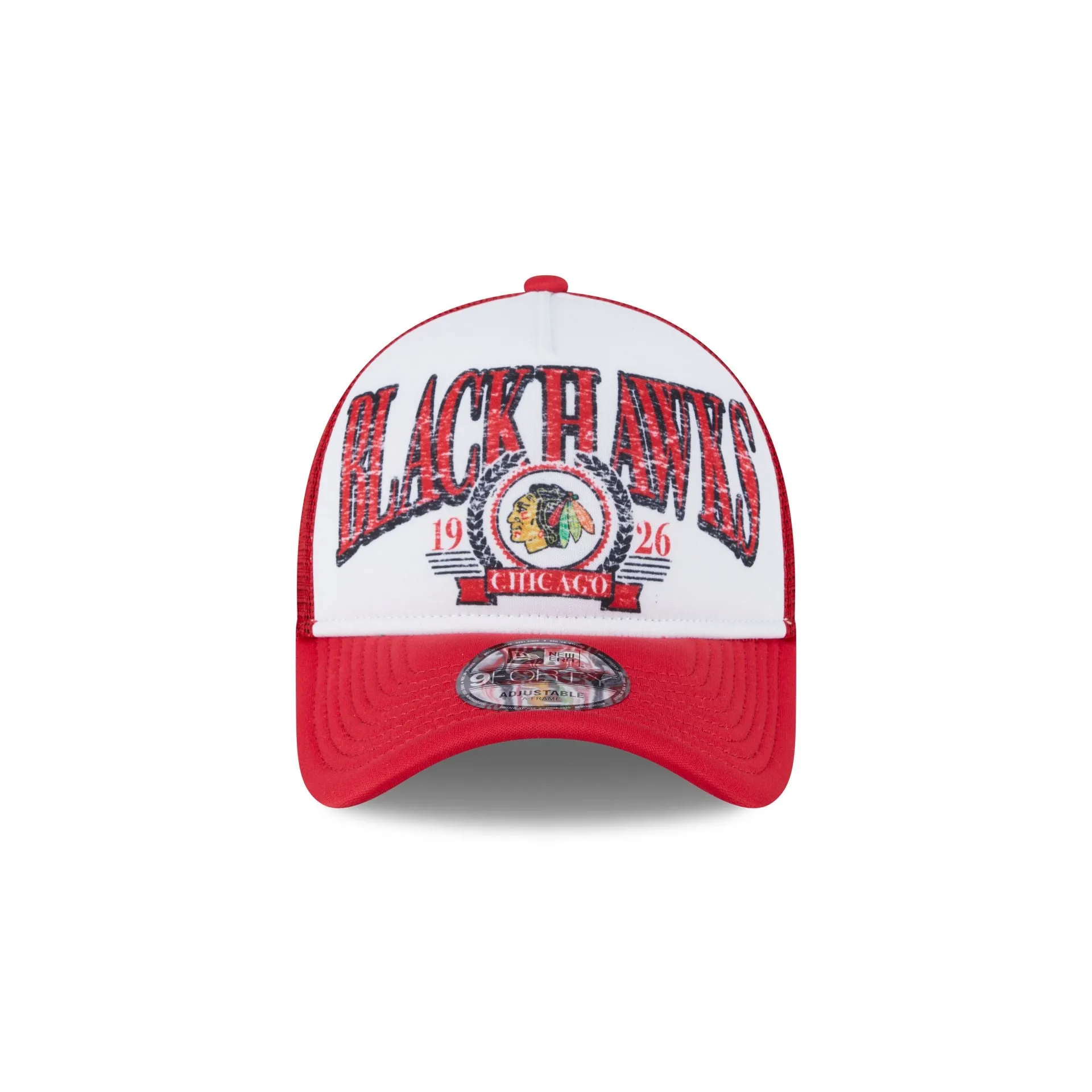 Chicago Blackhawks Distressed 9FORTY A-Frame Trucker Hat sold by New Era product image thumbnail 2