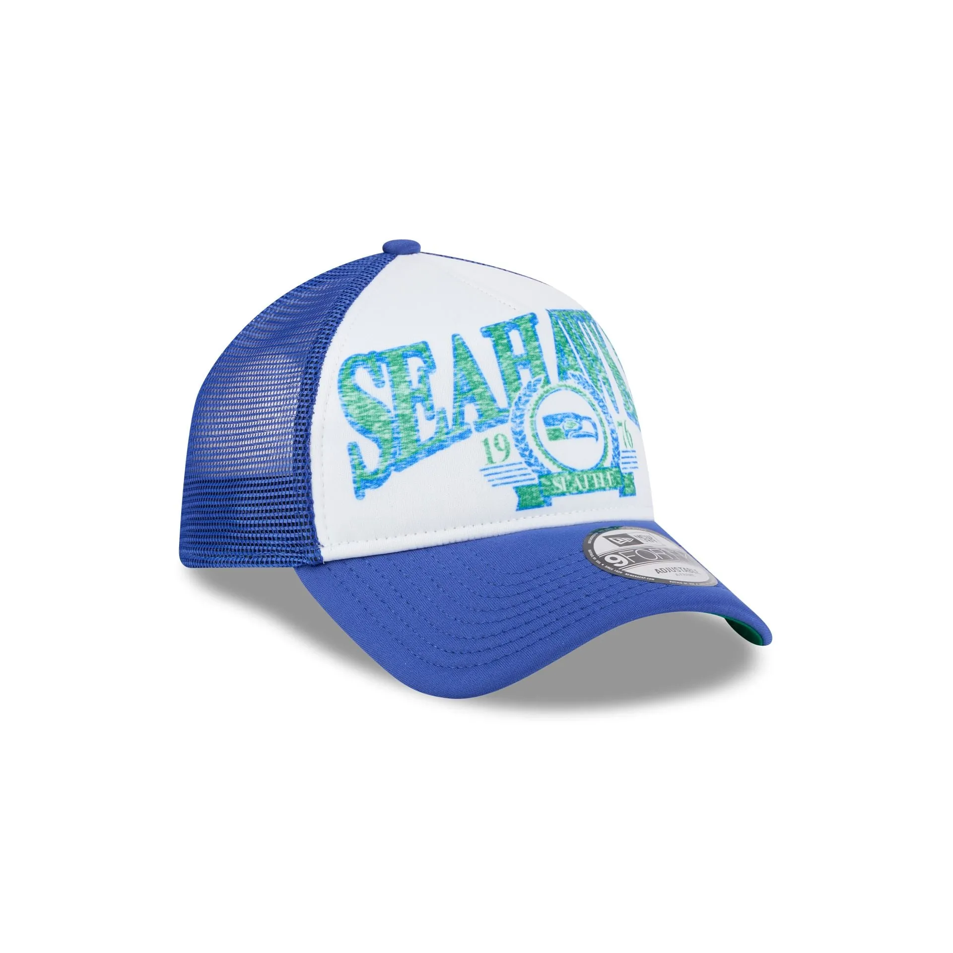 Seattle Seahawks Distressed 9FORTY A-Frame Trucker Hat sold by New Era product image thumbnail 3