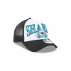 San Jose Sharks Distressed 9FORTY A-Frame Trucker Hat sold by New Era