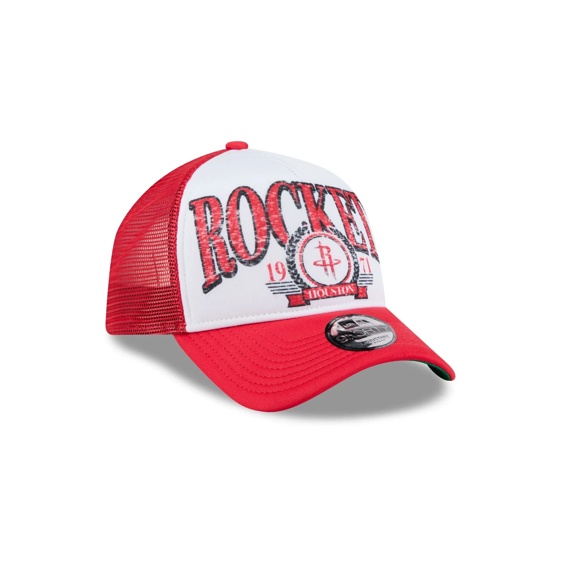Houston Rockets Distressed 9FORTY A-Frame Trucker Hat sold by New Era product image thumbnail 3