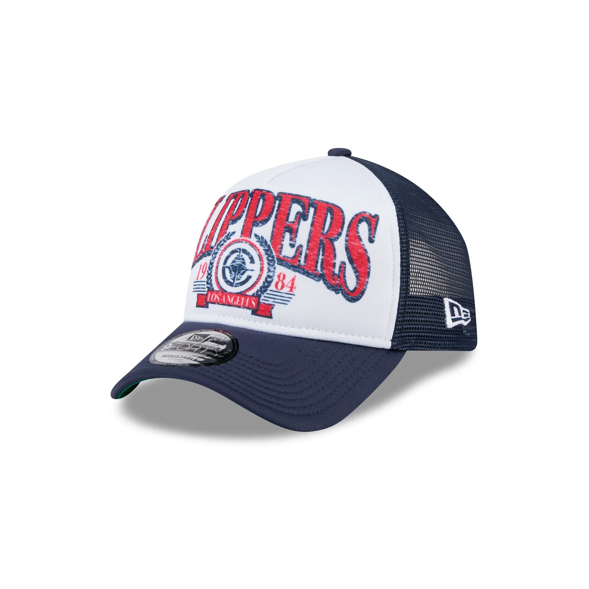 Los Angeles Clippers Distressed 9FORTY A-Frame Trucker Hat sold by New Era