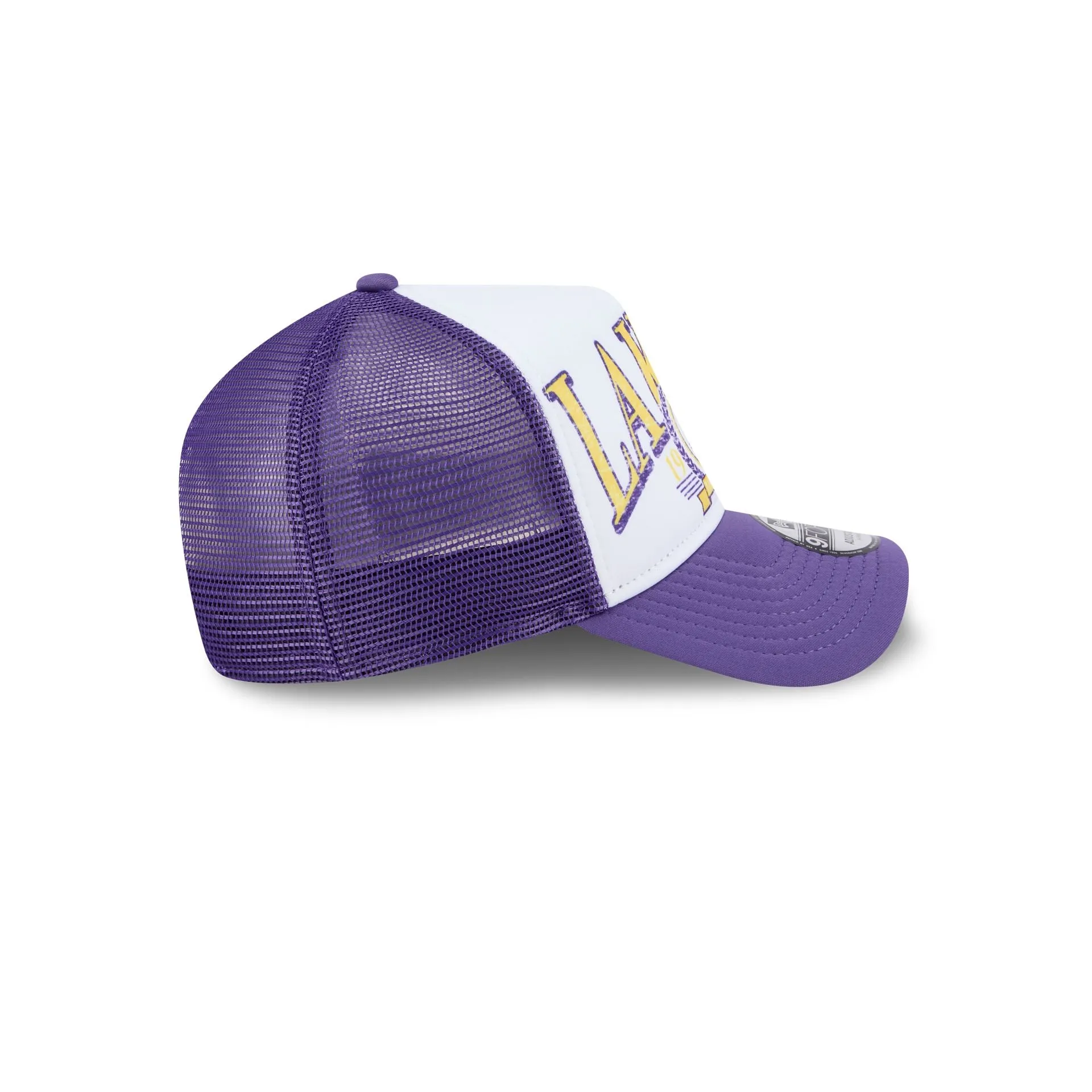 Los Angeles Lakers Distressed 9FORTY A-Frame Trucker Hat sold by New Era product image thumbnail 5