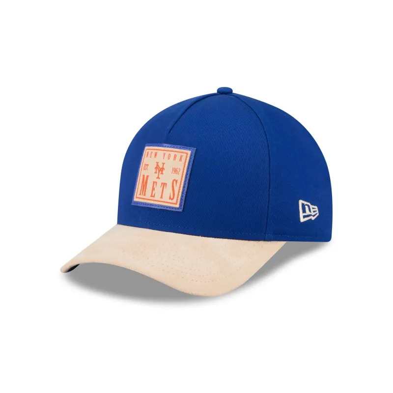 New York Mets Suede Patch 9FORTY M-Crown A-Frame Adjustable Hat sold by New Era
